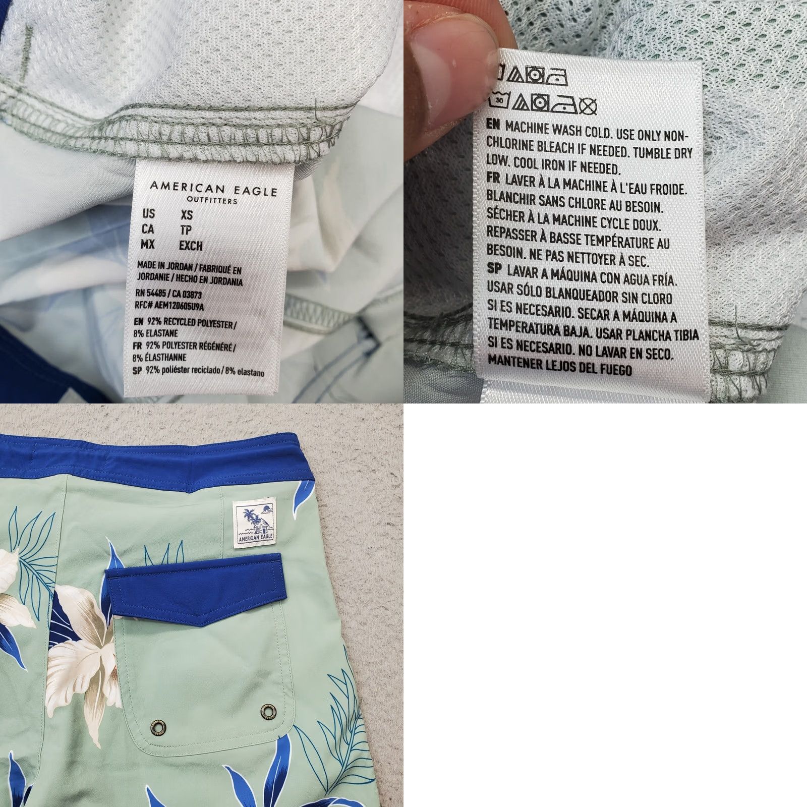 American Eagle Outfitters American Eagle Outfitters Board Shorts Mens XS Multicolor Floral Print Drawstring Logo EUC Size US 27 - 8 Thumbnail