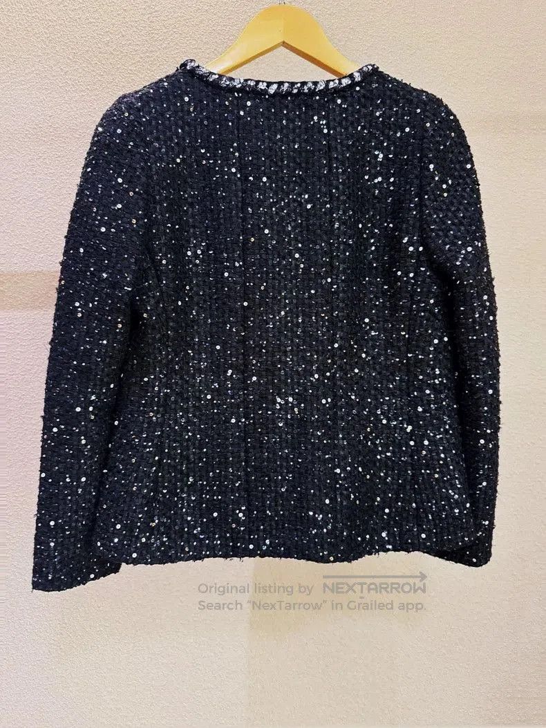 Chanel Chanel 22P Black Knit Jacket 34. Size US XS / EU 42 / 0 - 2 Thumbnail