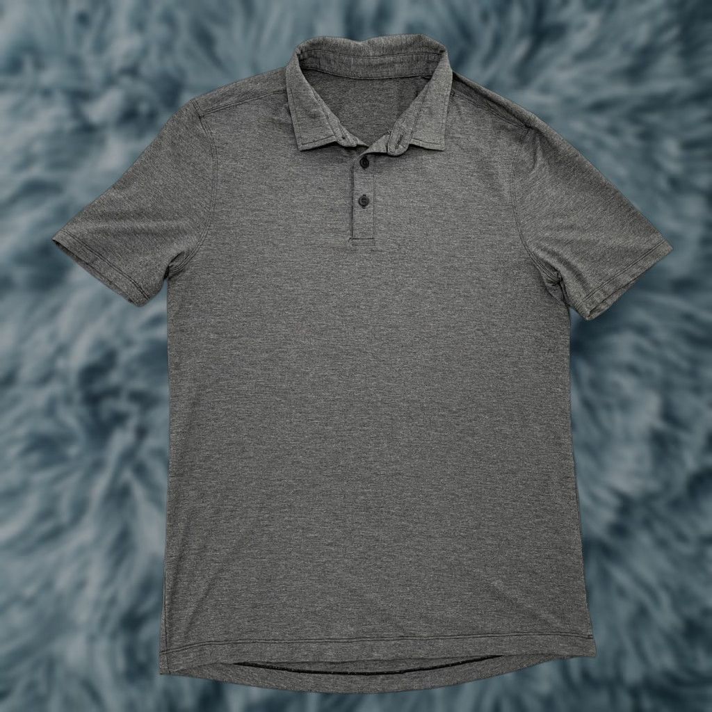 Lululemon Lululemon Tech Polo Shirt Mens Medium Short Sleeve Grey Logo Button Pullover Athletic M Size US M / EU 48-50 / 2 - 1 Thumbnail