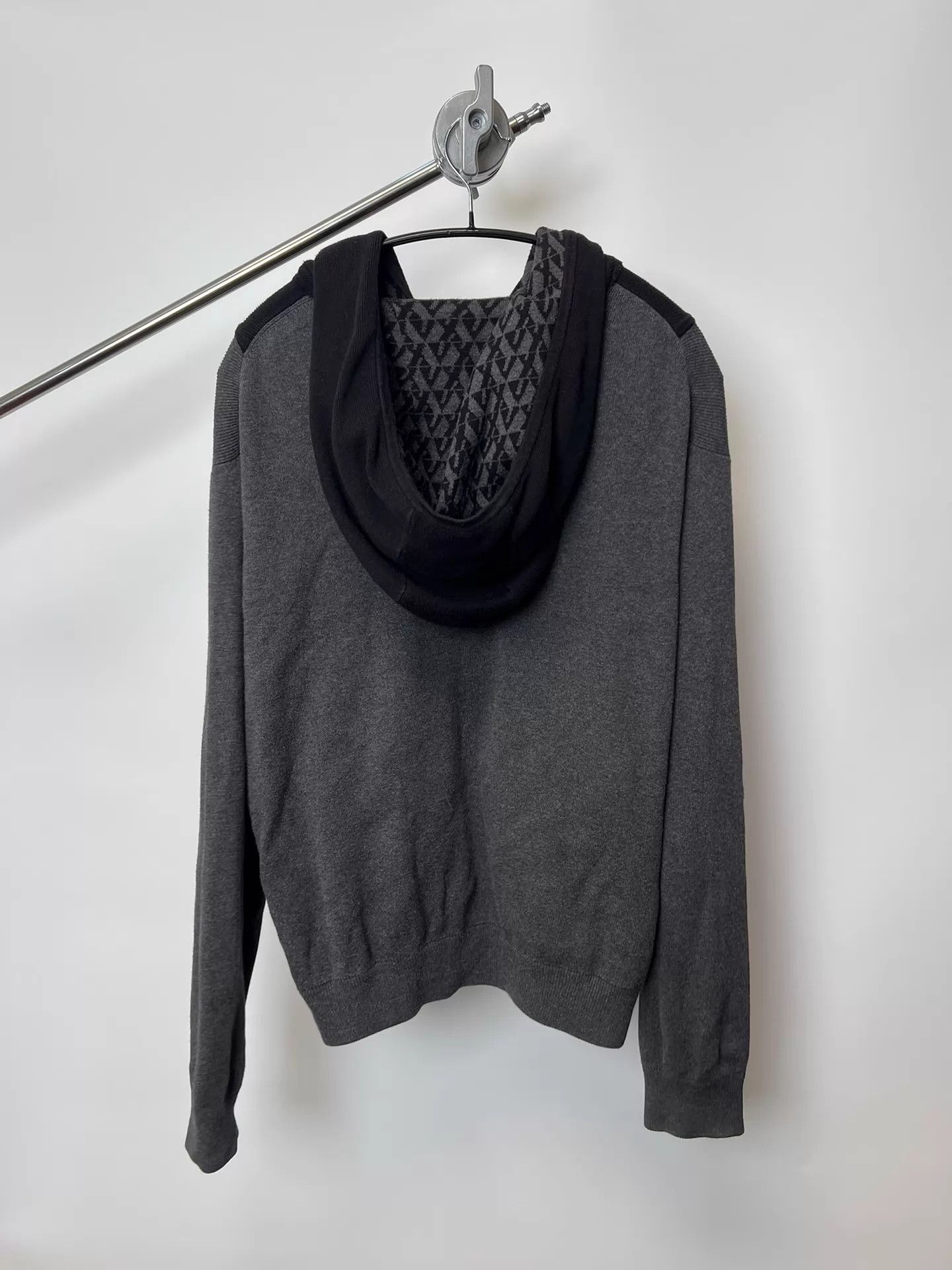 Armani AX Knit Colorblock Dropped Shoulder Hooded Cardigan Size US M / EU 48-50 / 2 - 5 Thumbnail