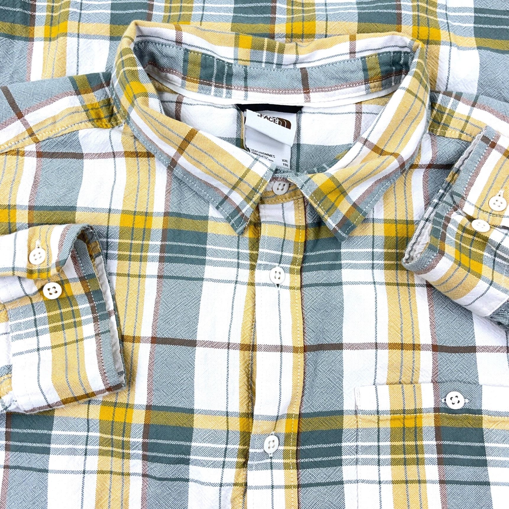 The North Face North Face Shirt Men 2XL Yellow Plaid Button Up Oxford Cloth Hiking Size US XXL / EU 58 / 5 - 2 Thumbnail