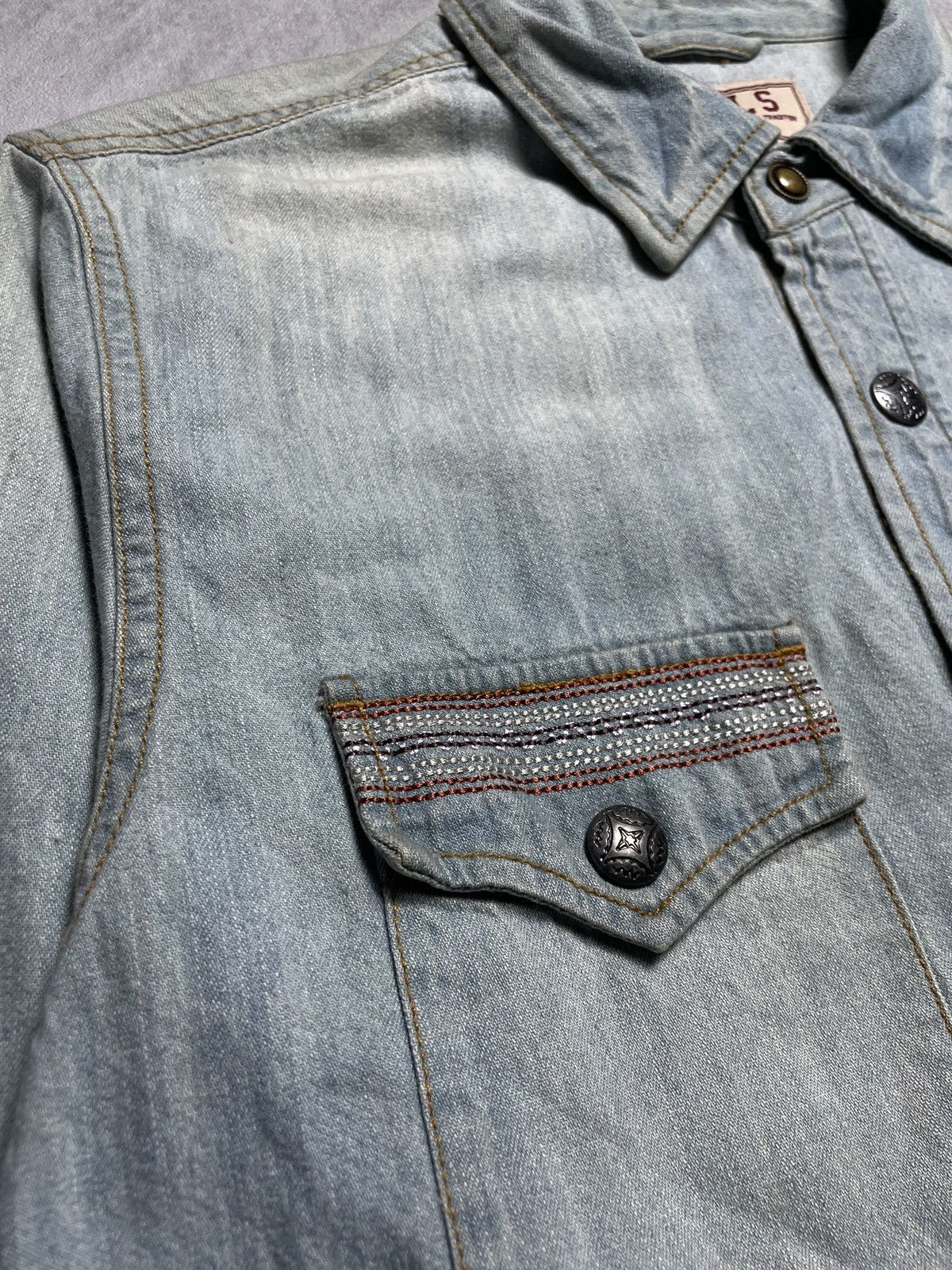PPFM 2000’s iLLs - Sashiko Stitch Button Faded Shirt Size US M / EU 48-50 / 2 - 5 Thumbnail