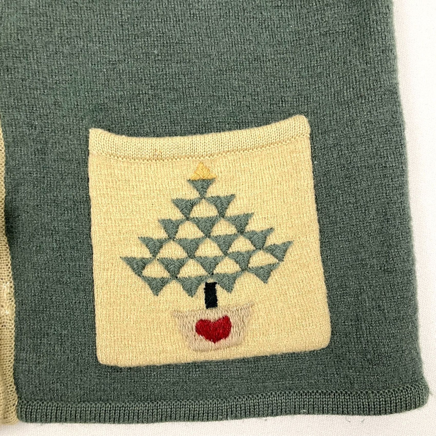 Vintage VINTAGE Woolrich Christmas Sweater Vest Womens M Green Wool Knit Holiday Party 90s Size M / US 6-8 / IT 42-44 - 4 Thumbnail