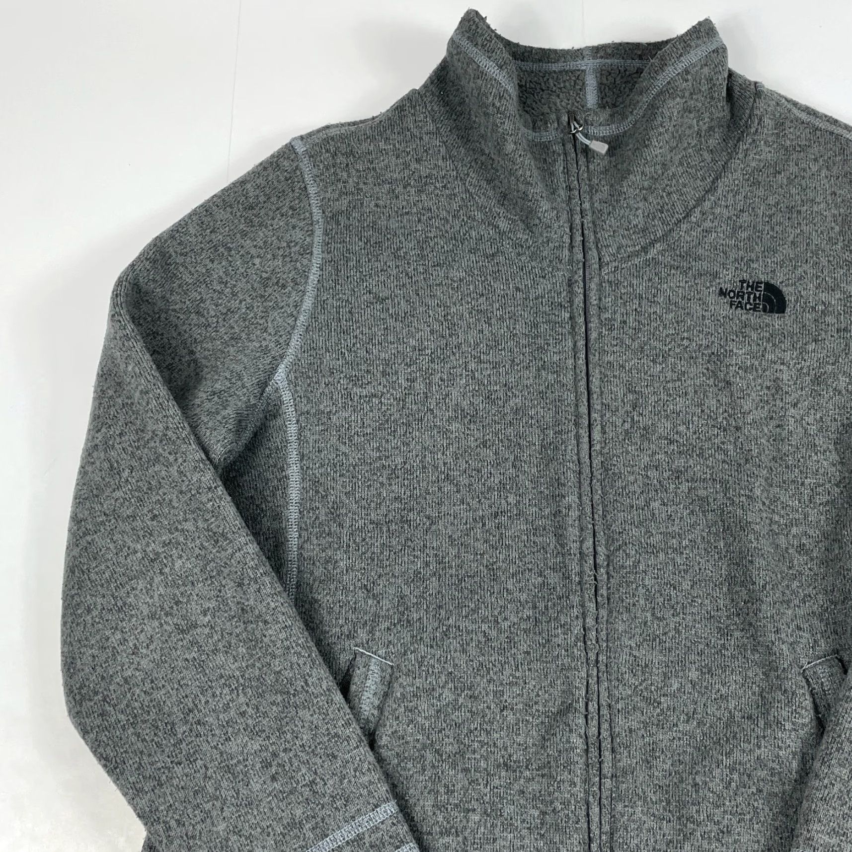 The North Face The North Face Jacket Women XL Gray Full Zip Fleece Outdoor Everyday Basic Jacket Mens? Womens Size XL / US 12-14 / IT 48-50 - 2 Thumbnail