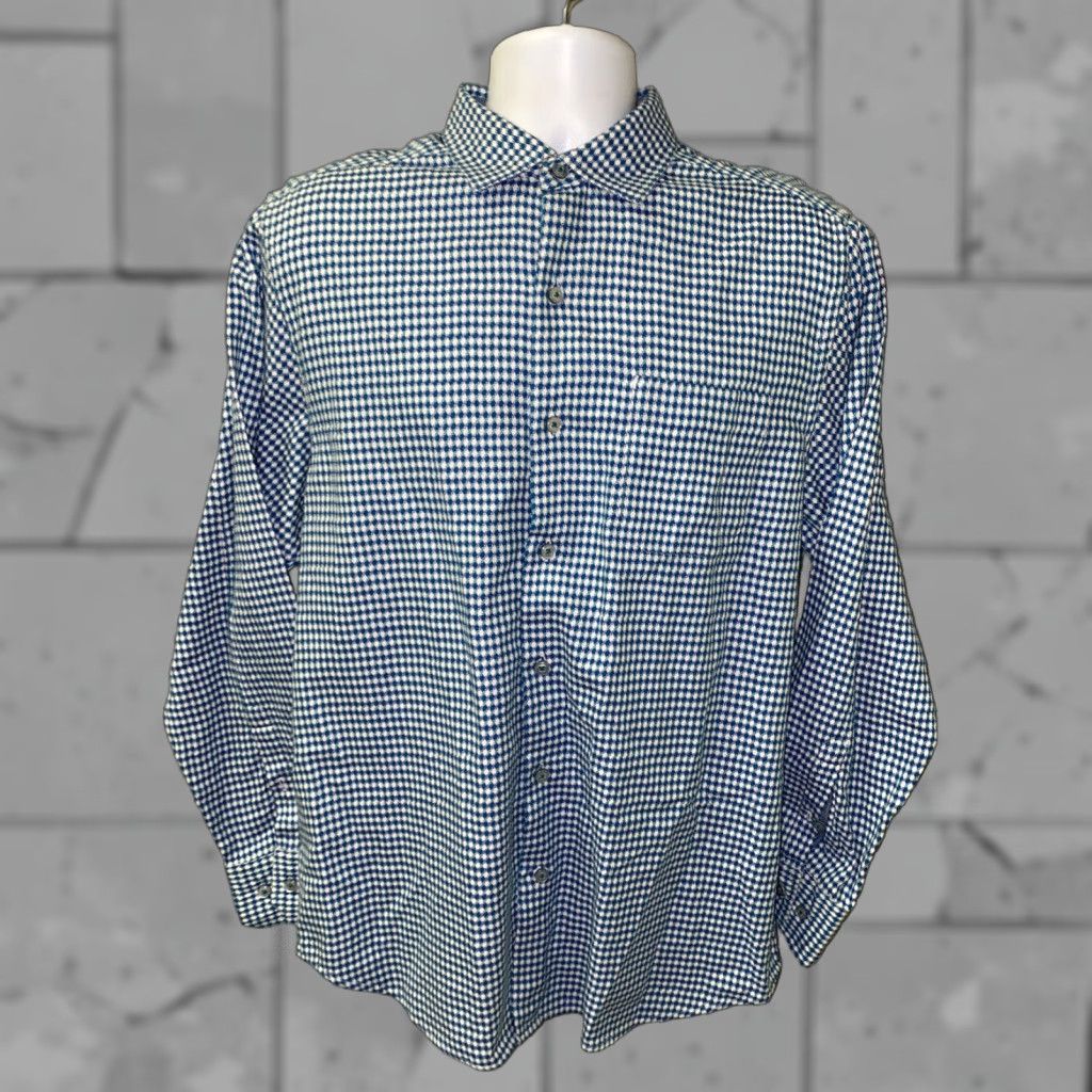 Tommy Bahama Tommy Bahama Shirt Mens Button-Up Long Sleeve Blue/White Size M Multicolor Cotton Casual Geometric Pattern Size US M / EU 48-50 / 2 - 1 Thumbnail