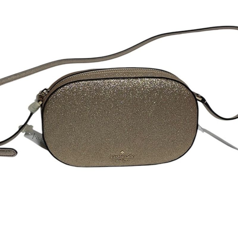 Kate Spade Kate Spade Glimmer Oval Small Camera Bag Gold Glitter Size ONE SIZE - 1 Thumbnail