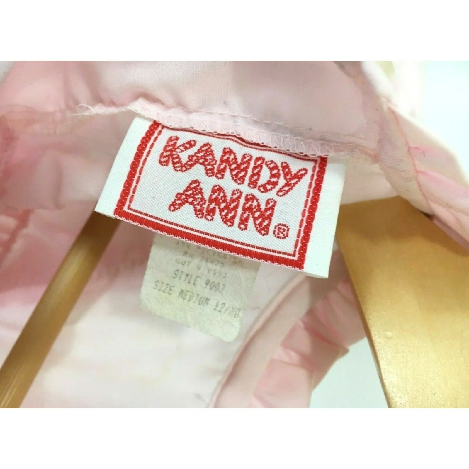 Vintage VINTAGE Kandy Ann Party Dress Girls 12 Months Pink Ruffle Lace Circle Size ONE SIZE - 4 Thumbnail