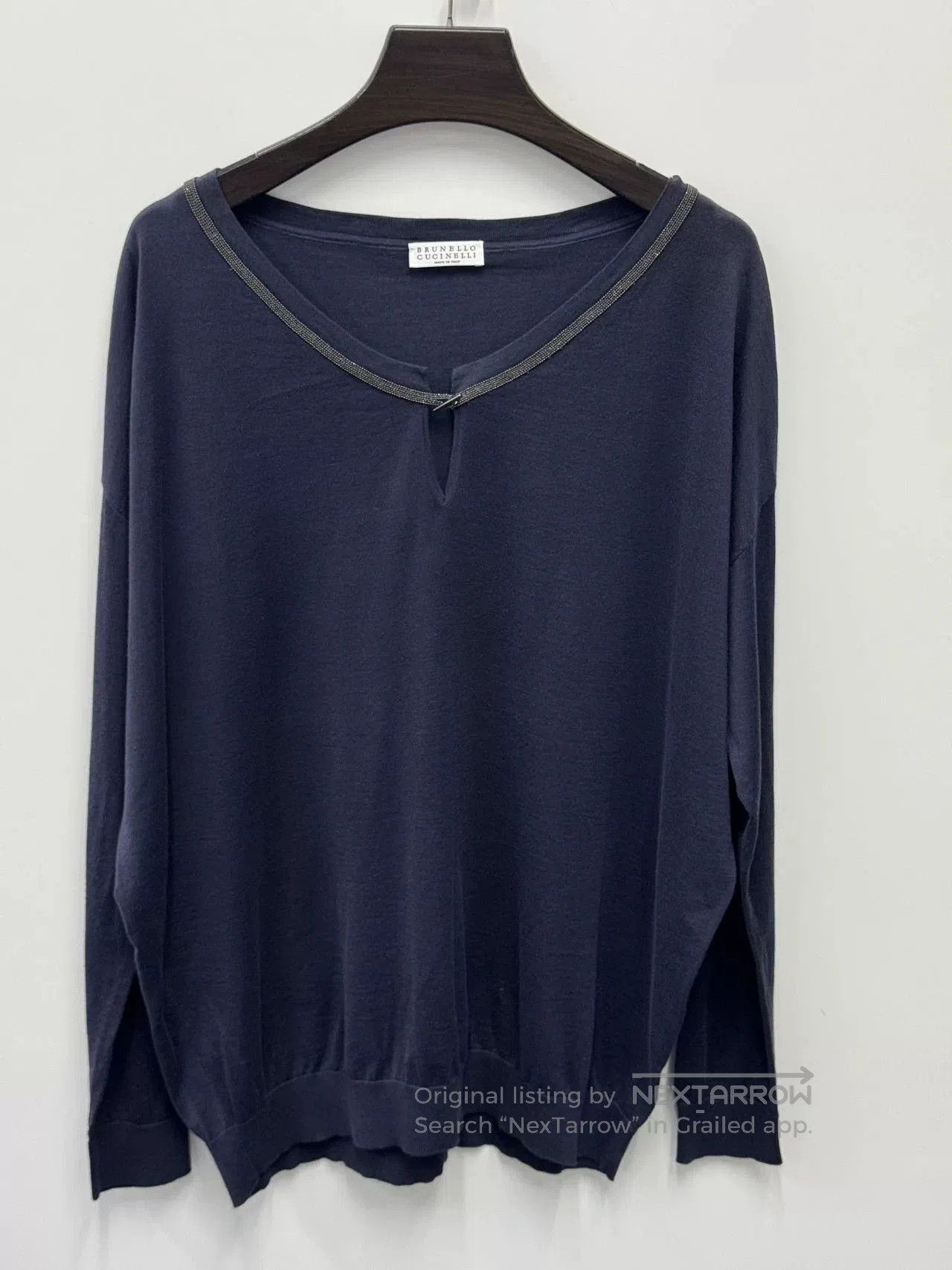 Brunello Cucinelli Brunello Cucinelli Black Knit Sweater. Size L / US 10 / IT 46 - 1 Thumbnail