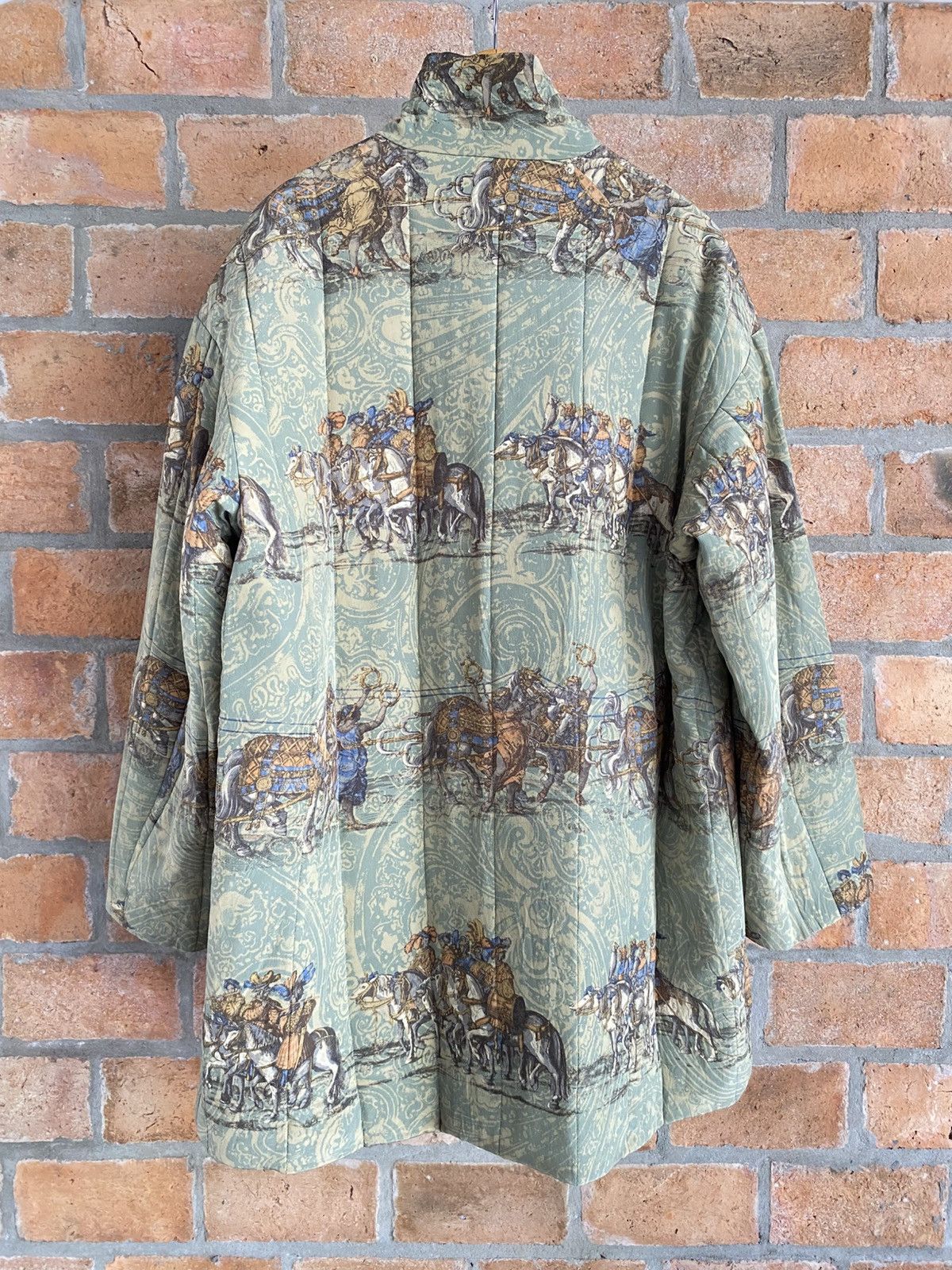 Burberry Burberrys Oversized Green Coat with Classic Print. Size ONE SIZE - 2 Thumbnail