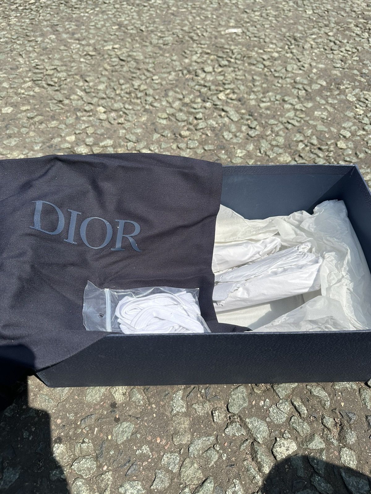 Dior Dior B23 Low White Navy Oblique Size US 10 / EU 43 - 11 Thumbnail