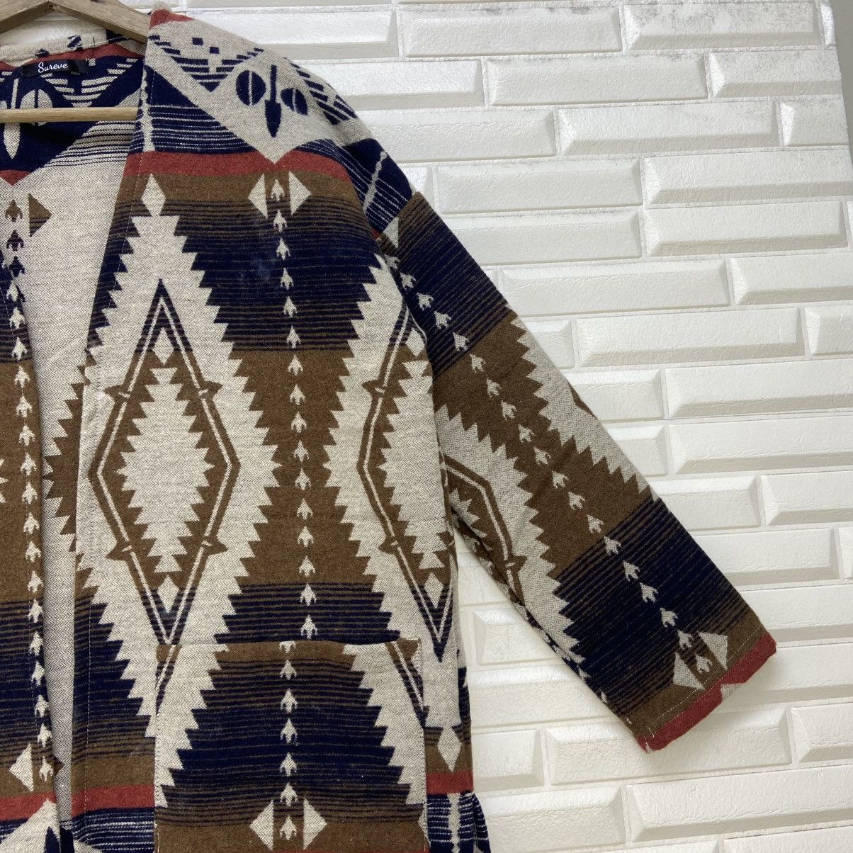 Japanese Brand Japanese Brand Native Fleece Buttonless Long Cardigan Size M / US 6-8 / IT 42-44 - 6 Thumbnail