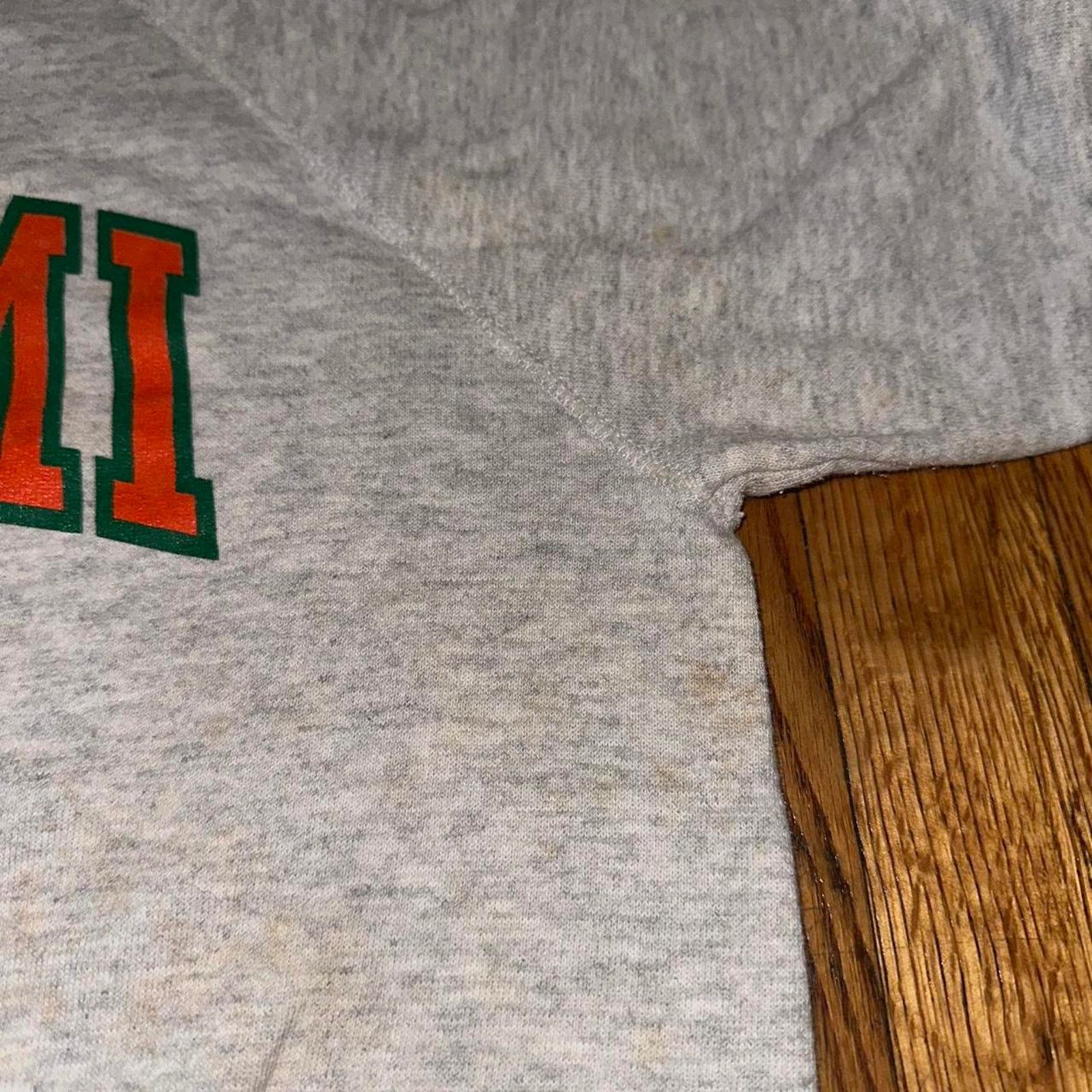 NCAA × Vintage Vintage 80s Miami Hurricanes Crewneck Sweatshirt S 19X23 Size US S / EU 44-46 / 1 - 7 Thumbnail