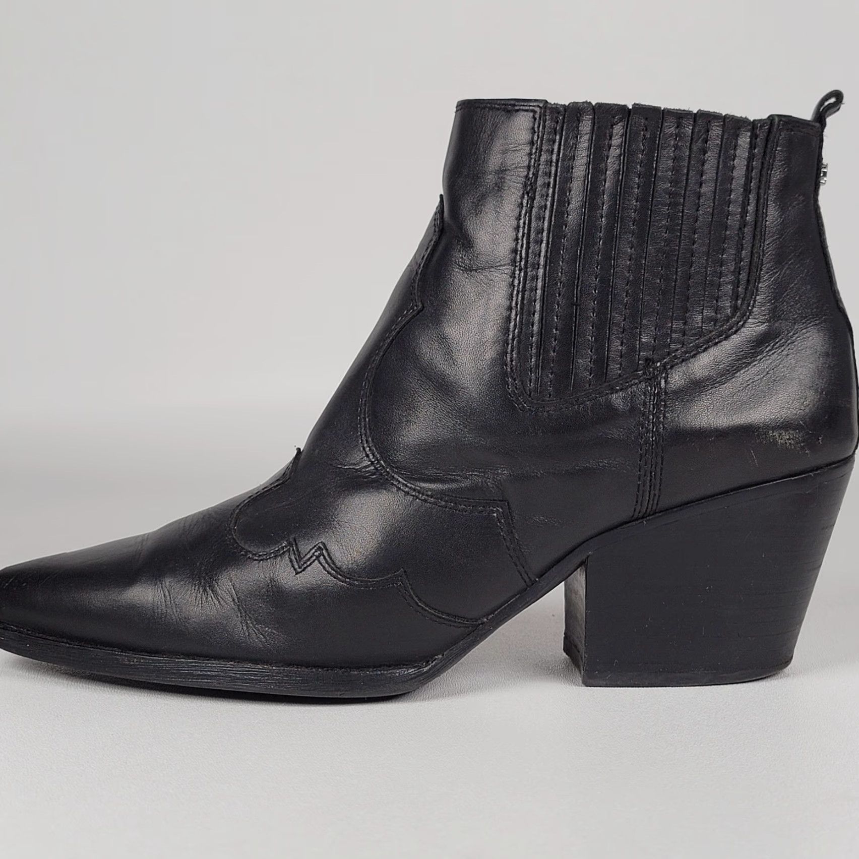 Sam Edelman Sam Edelman Black Winona Leather Western Boots Women 9 M Size US 9 / IT 39 - 6 Thumbnail