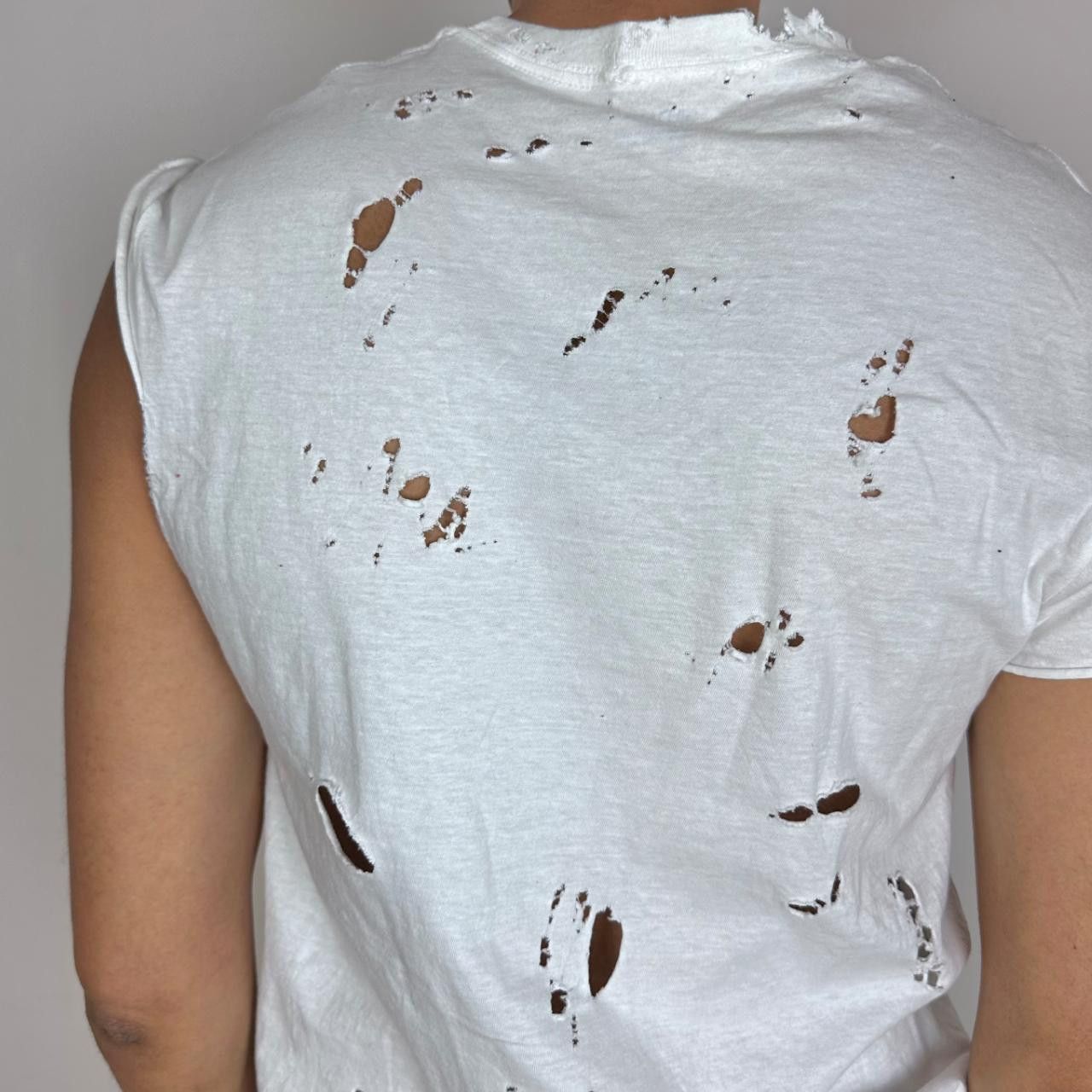 Hanes ASTROBOI* x Gildan White Ripped Grunge T-shirt - Medium Size US M / EU 48-50 / 2 - 5 Thumbnail