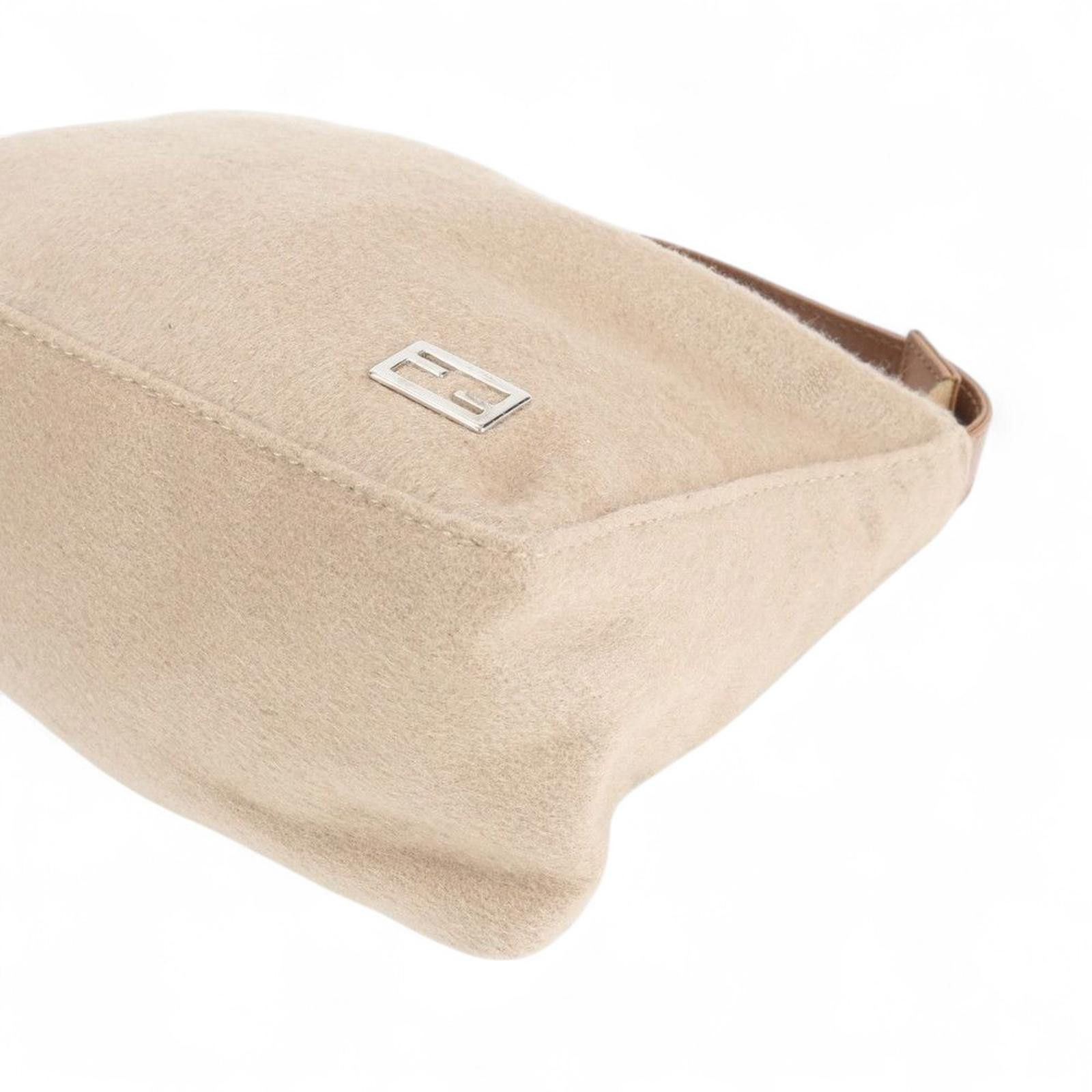 Fendi Fendi - Women's Beige Shoulder Bag with Leather Strap Size ONE SIZE - 5 Thumbnail