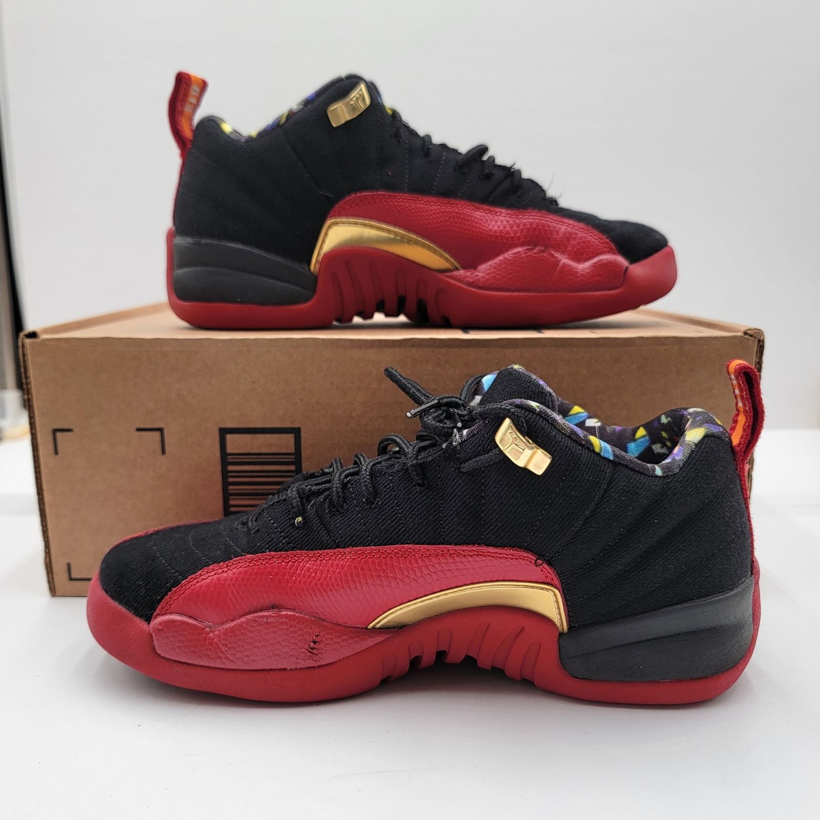 Nike Air Jordan 12 Low SE GS 'Super Bowl' Sz 6Y/7.5W DH9695-001 Size US 6 / IT 36 - 2 Thumbnail