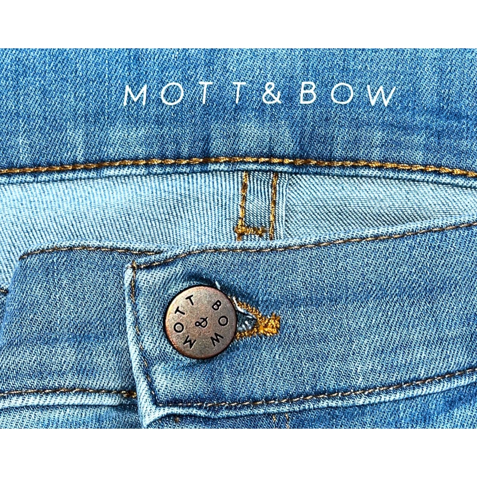 Mott & Bow Mott & Bow Jane Mid-Rise Skinny Jeans Women’s 32x28 Light Blue Denim Stretch Jeans City 5-Pocket Size 24" / US 00 / IT 34 - 6 Thumbnail