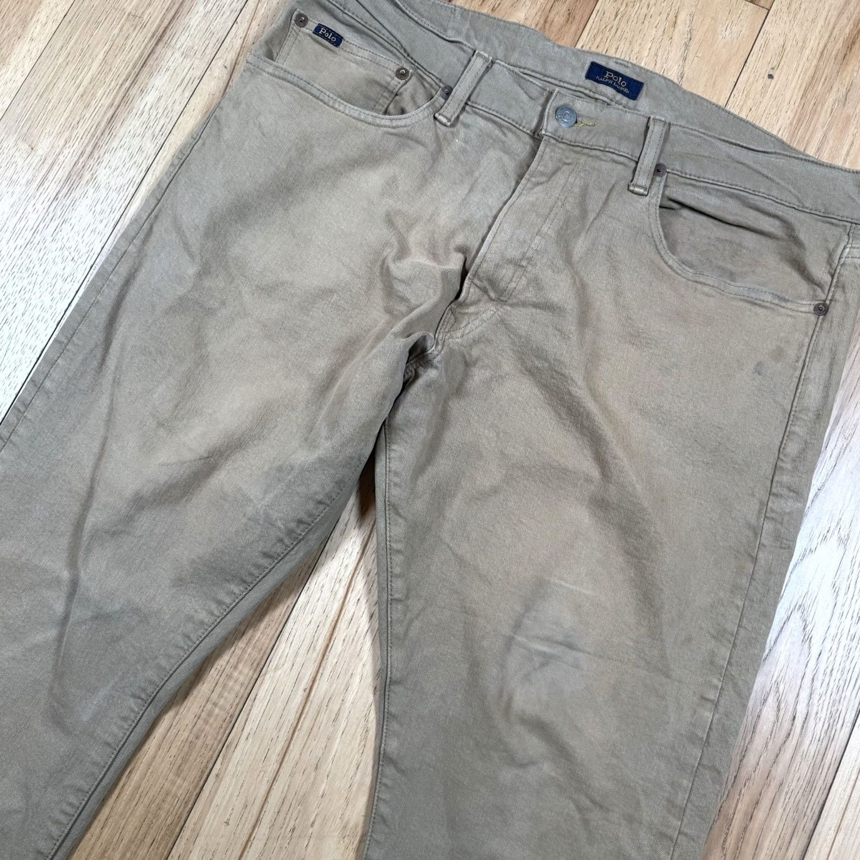 Polo Ralph Lauren Polo Ralph Lauren Jeans Slim Straight 36x30 Mens Khaki Brown Brown Varick Slim Straight 36 Inseam 30 Mens Jeans Size US M / EU 48-50 / 2 - 2 Thumbnail