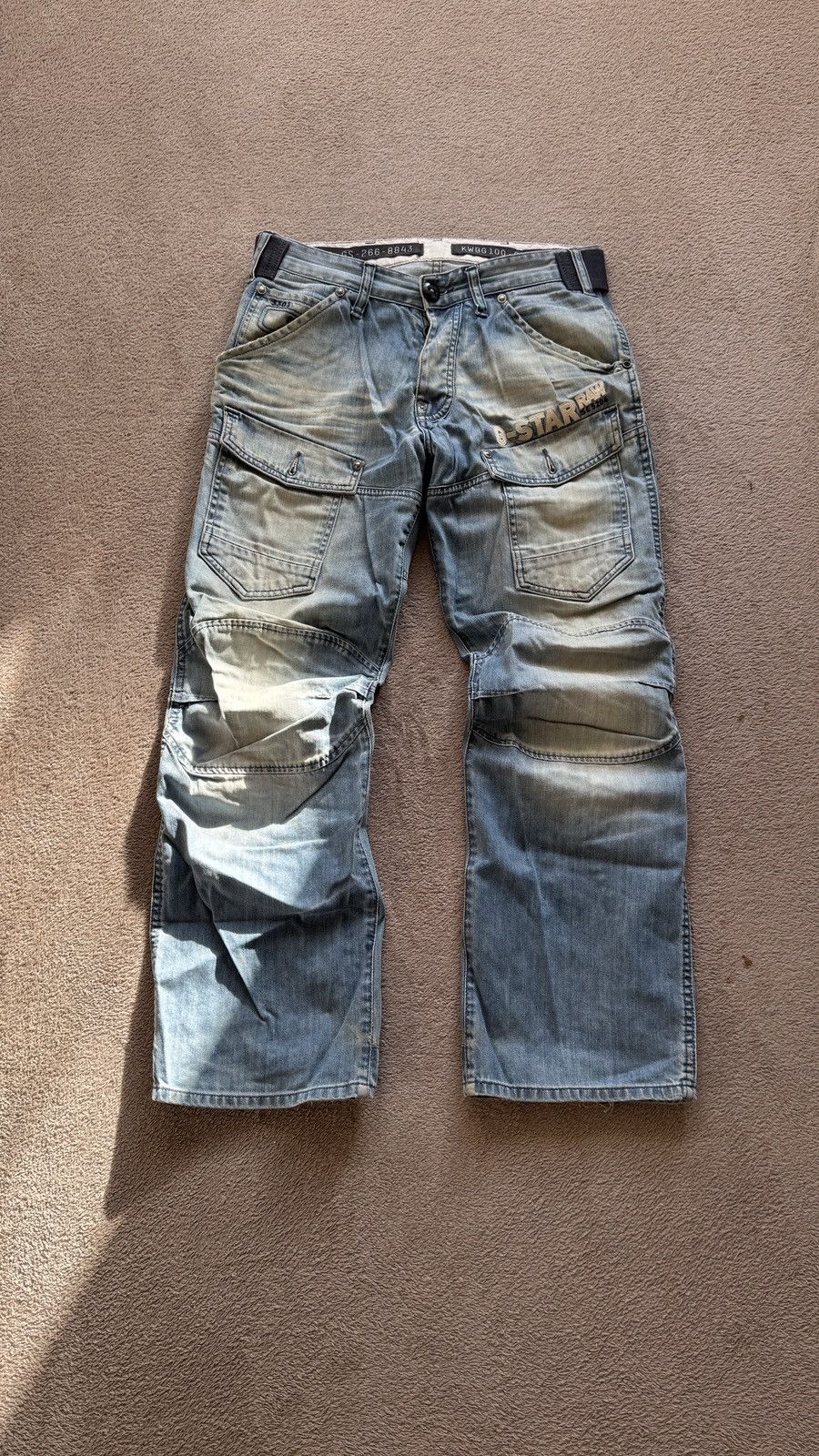 Engineered Garments G-Star Y2K faded mudwash distressed belt Jeans ysl lgb levis Size US 30 / EU 46 - 3 Thumbnail