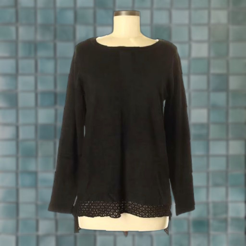 Vintage VINTAGE Cyrus Sweater Tunic Black Lace Bottom Size M Size M / US 6-8 / IT 42-44 - 1 Thumbnail