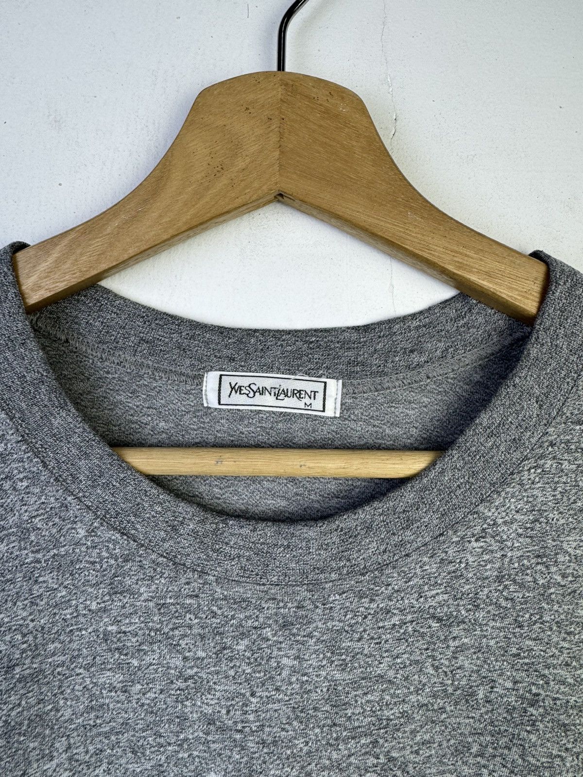 Yves Saint Laurent vintage Yves Saint Laurent gray cotton T-shirt Size US M / EU 48-50 / 2 - 4 Thumbnail