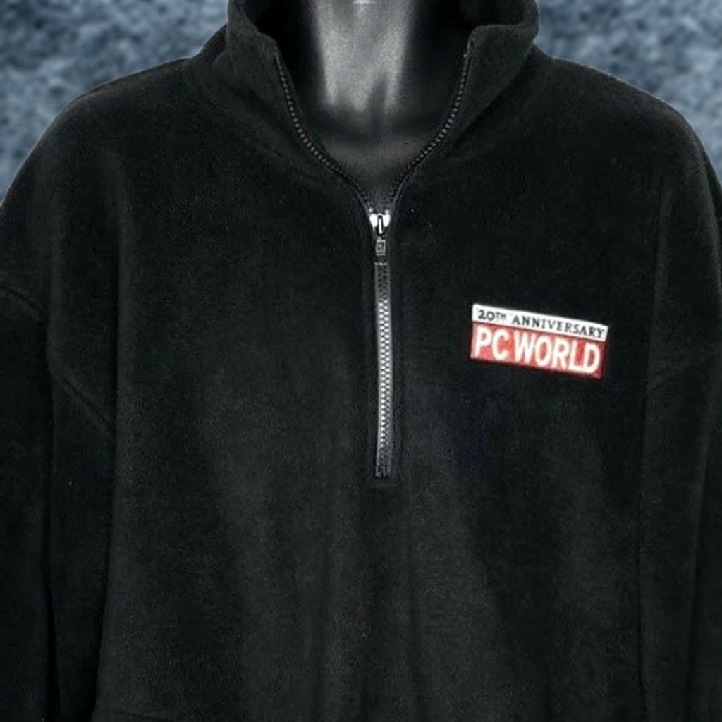 Vintage VINTAGE Dutch Harbor Gear PC World Fleece Jacket Mens Size M Black 2003 20th Anniversary Made In USA Size US M / EU 48-50 / 2 - 1 Thumbnail