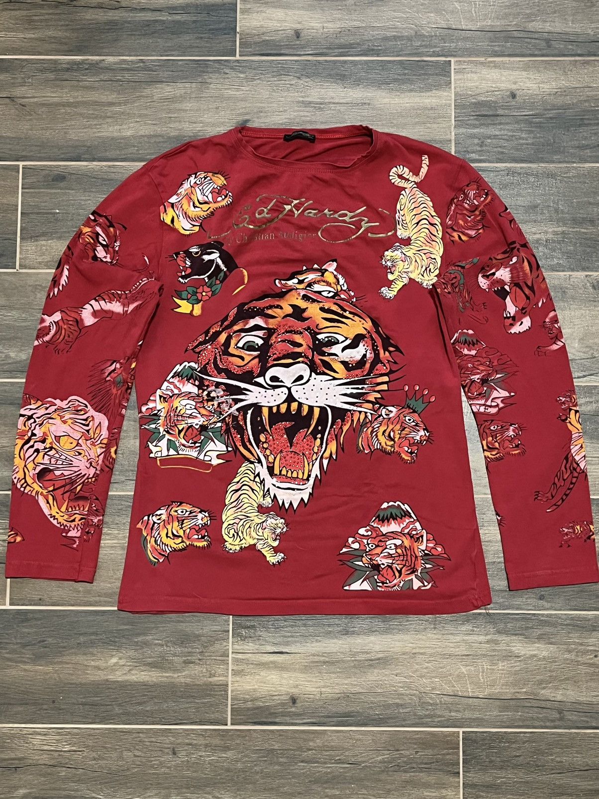 Christian Audigier × Ed Hardy × Vintage VINTAGE ED HARDY BY CHRISTIAN AUDIGIER LONG SLEEVE OVERPRINT Size US M / EU 48-50 / 2 - 1 Thumbnail