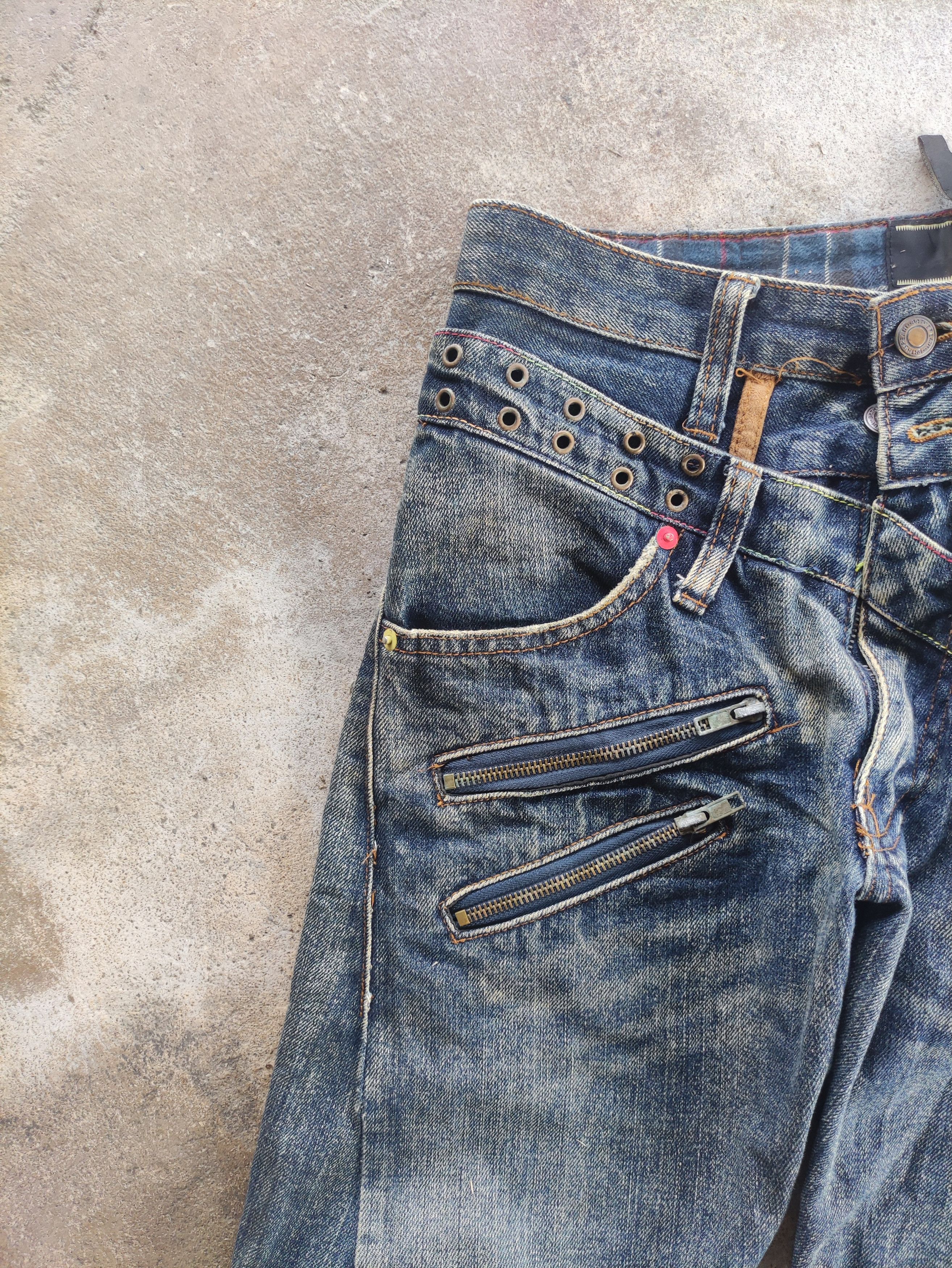 Japanese Brand Vintage Japanese Brand Double Waist Denim Faded Pants Size US 30 / EU 46 - 6 Thumbnail