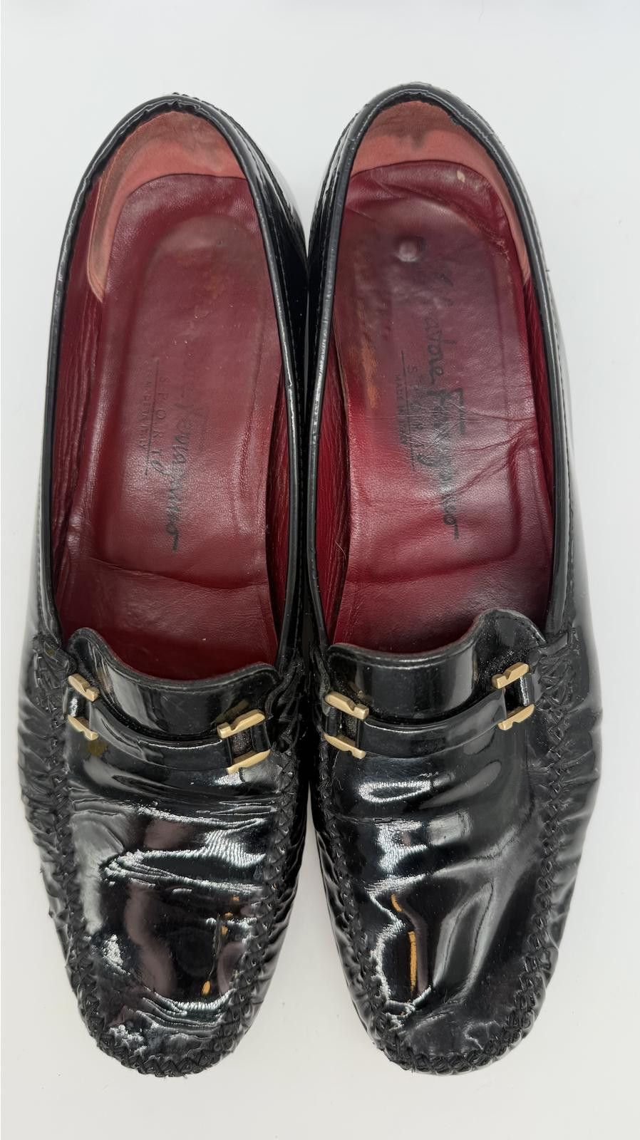 Salvatore Ferragamo Iconic Salvatore Ferragamo Black Patent Loafers Rare Find Size US 10 / IT 40 - 2 Thumbnail