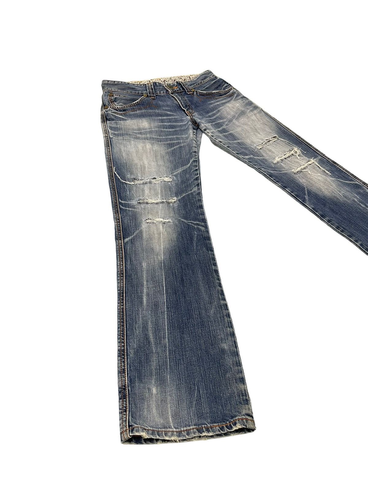 Edwin Distress Jeans Edwin Japan Faded Regular Straight 7🟦5 Size US 32 / EU 48 - 2 Thumbnail
