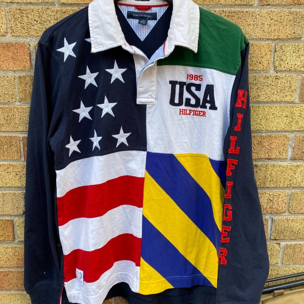 Tommy Hilfiger Vintage Tommy Hilfiger Embroidered Polo Rugby Sweater Long Size US L / EU 52-54 / 3 - 2 Thumbnail