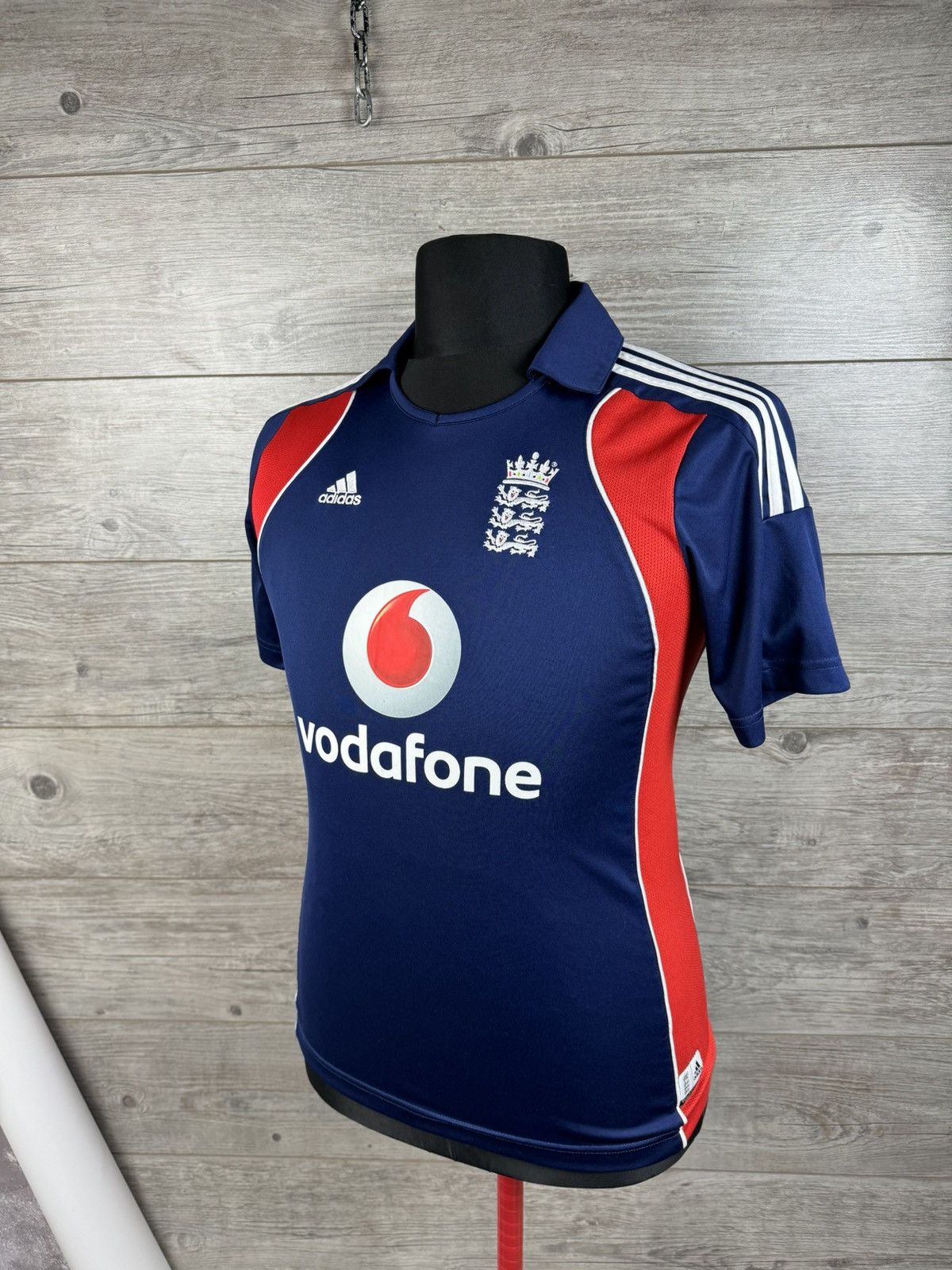 Adidas England Cricket Shirt Adidas 2008 Ashes Vodafone Jersey Size US S / EU 44-46 / 1 - 4 Thumbnail