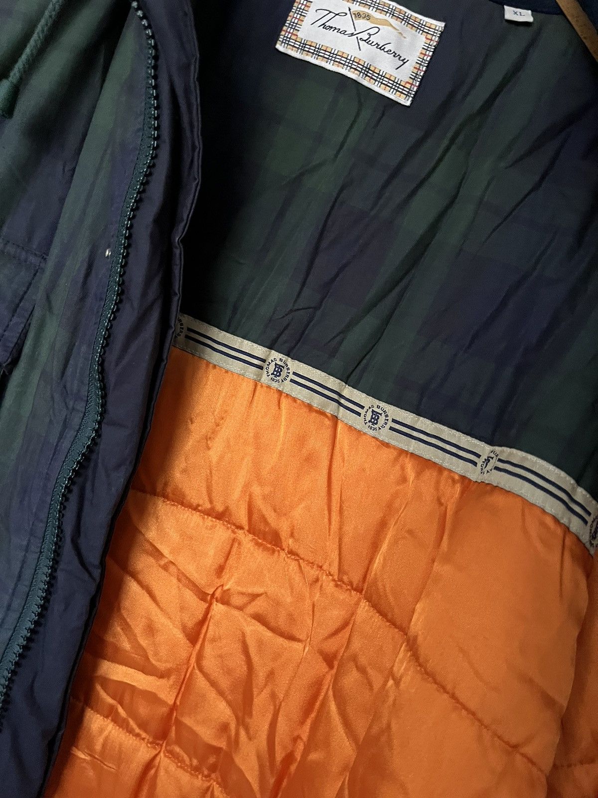 Burberry × Designer × Vintage Vintage 90’s Thomas Burberry Puffer Jacket Luxury Designer Size US XL / EU 56 / 4 - 9 Thumbnail