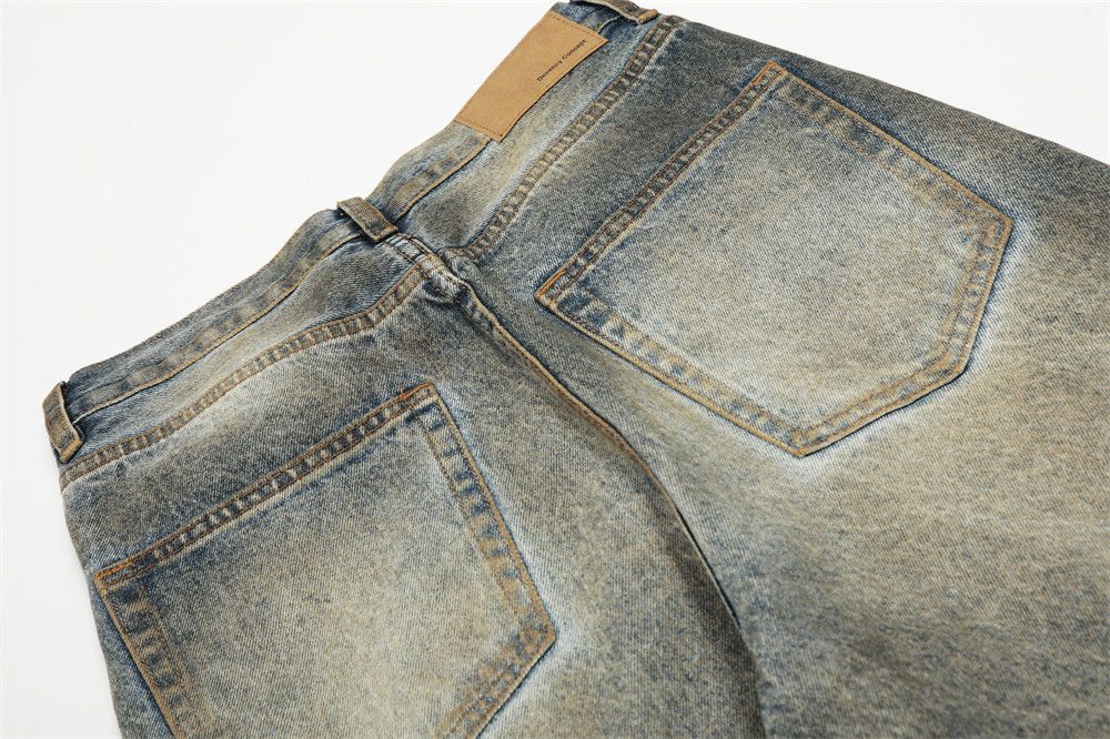 Japanese Brand Men's punk distressed washed loose heavy ripped dirty jeans Size US 32 / EU 48 - 7 Thumbnail