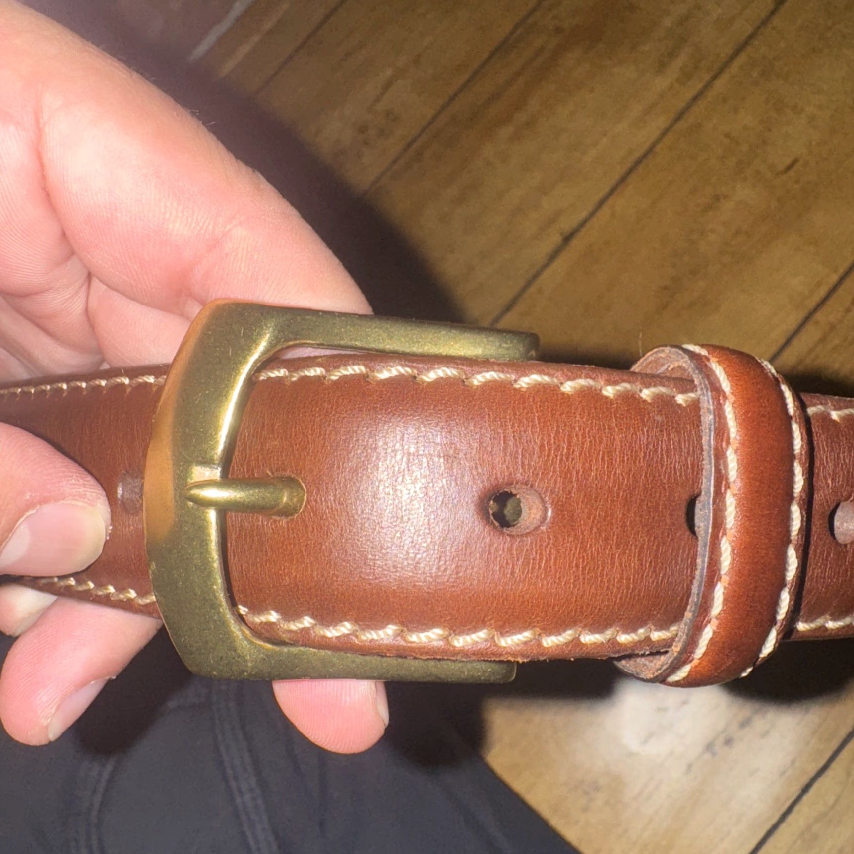 Ralph Lauren Chaps Ralph Lauren Belt Leather Brown Gold Buckle Men’s 40 Size 40 - 6 Thumbnail