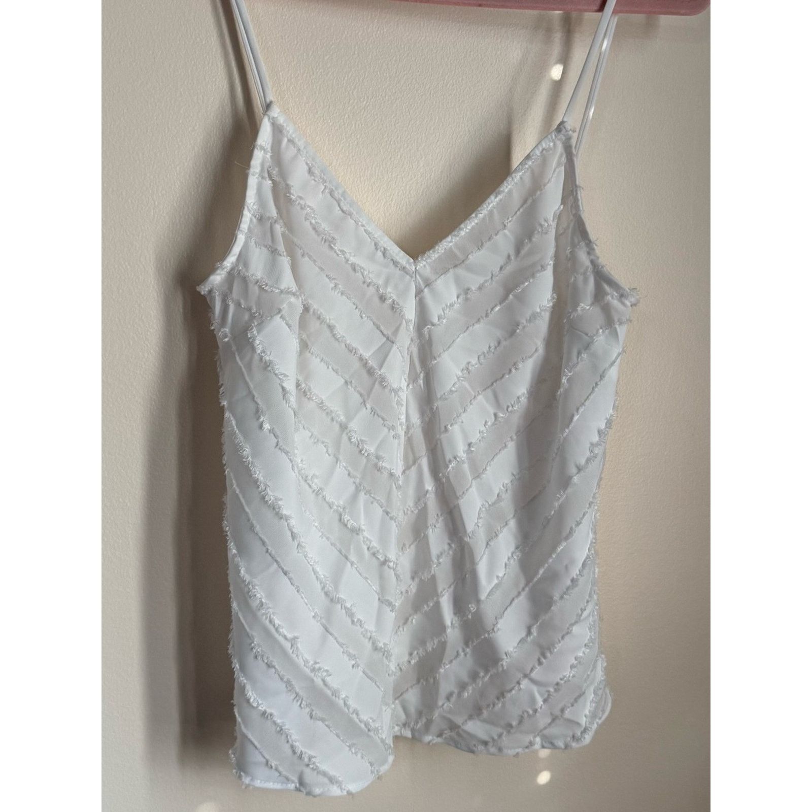 Free People Intimately Free People White Chevron Cami Size Small Boho Size S / US 4 / IT 40 - 2 Thumbnail