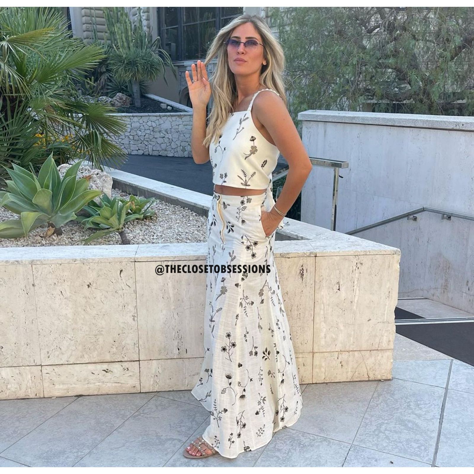 Zara ZARA BLOGGER FAVE! Co-Ord Set Tied Crop Top + Maxi Skirt NWT Size L / US 10 / IT 46 - 21 Thumbnail