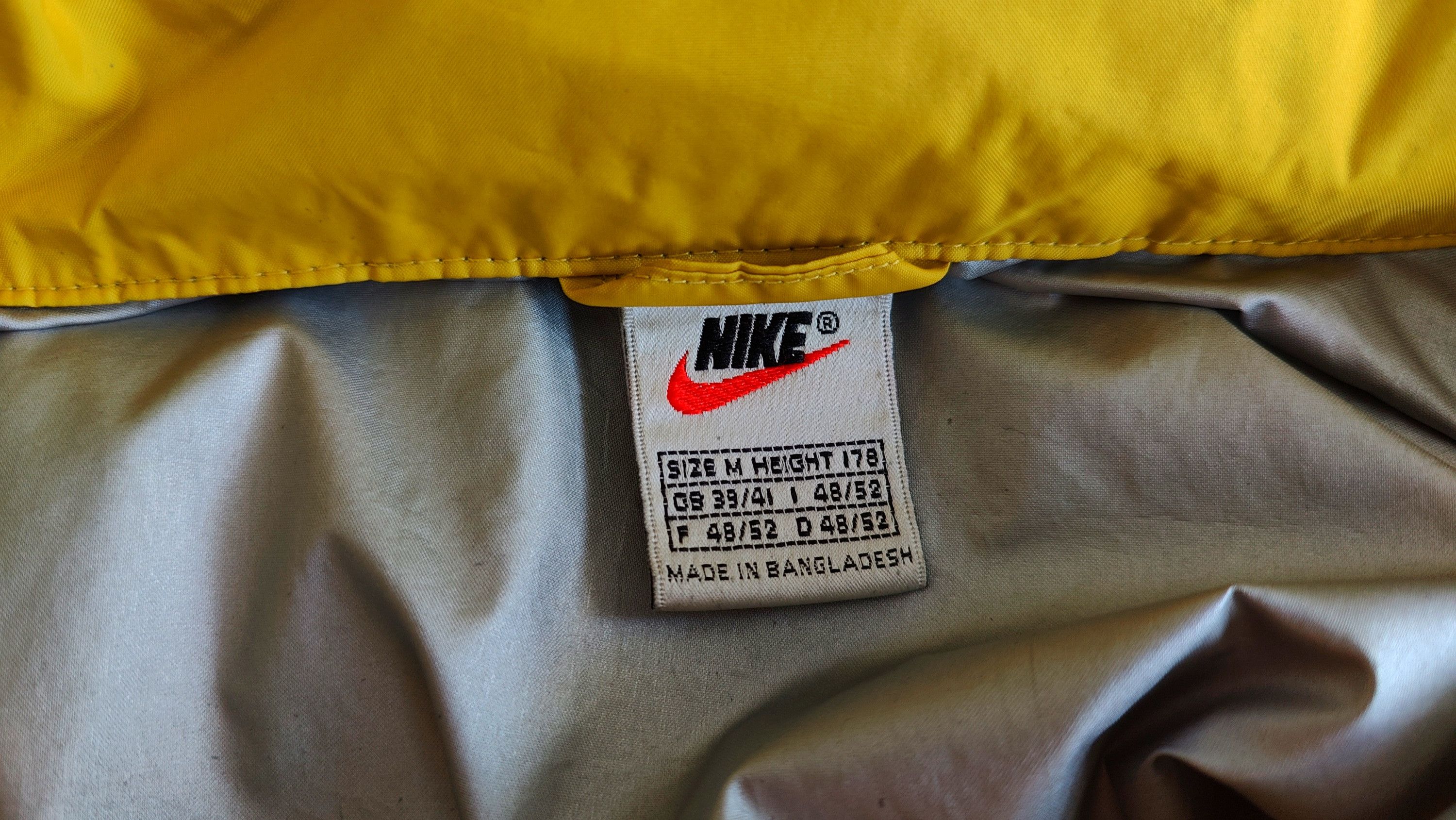 Nike × Vintage Nike VTG 90s Mustard Light Wind Jacket Stone Island style Size US M / EU 48-50 / 2 - 6 Thumbnail