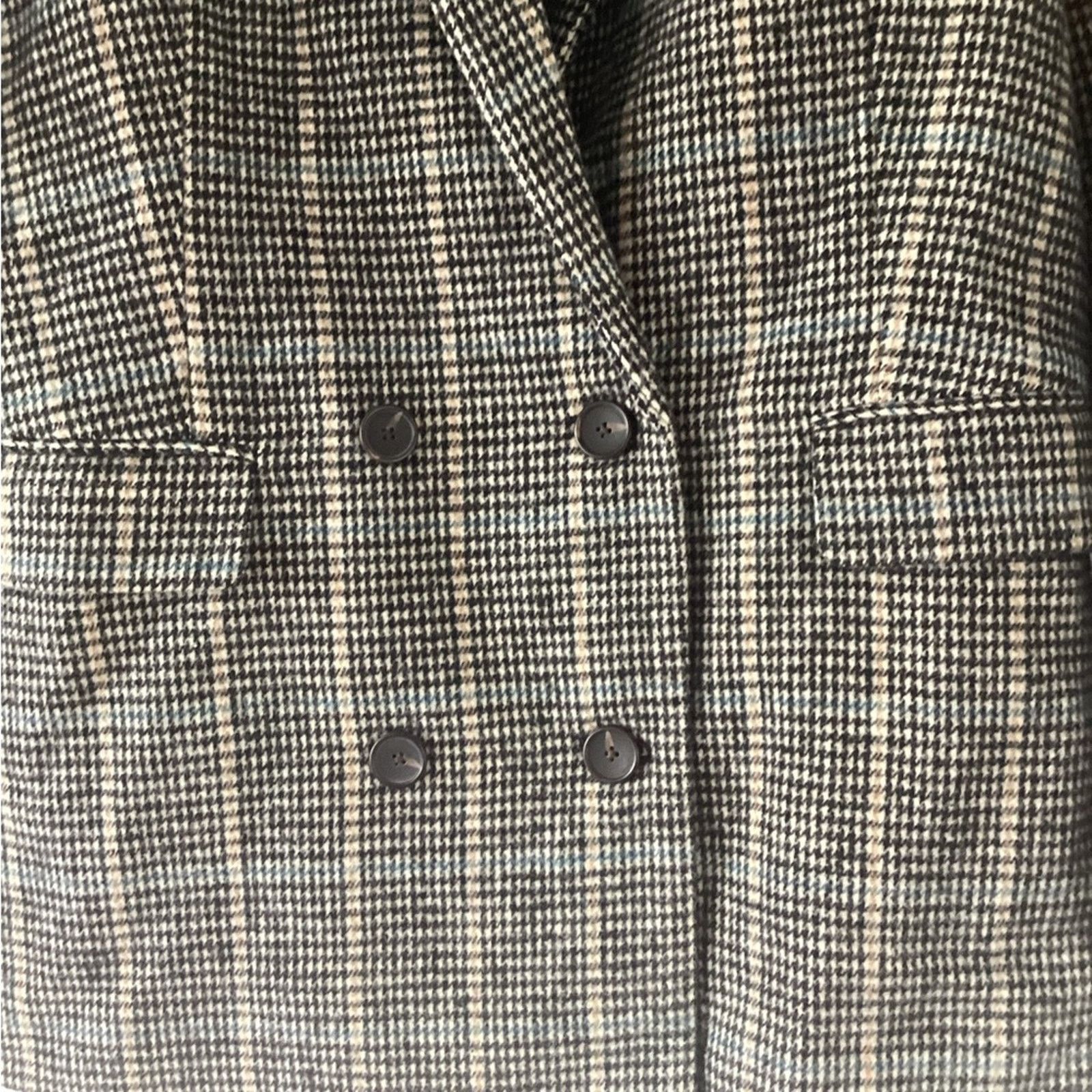 Rails NWT Rails Double Breast Blazer Grey Houndstoooth Check Sz S Size S / US 4 / IT 40 - 7 Thumbnail