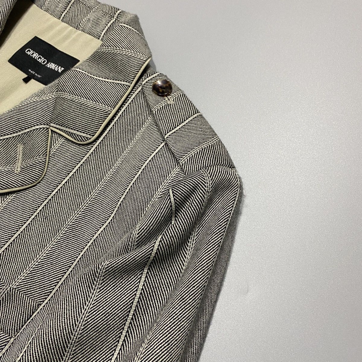 Giorgio Armani Pinstripe Jacket Size US L / EU 52-54 / 3 - 3 Thumbnail
