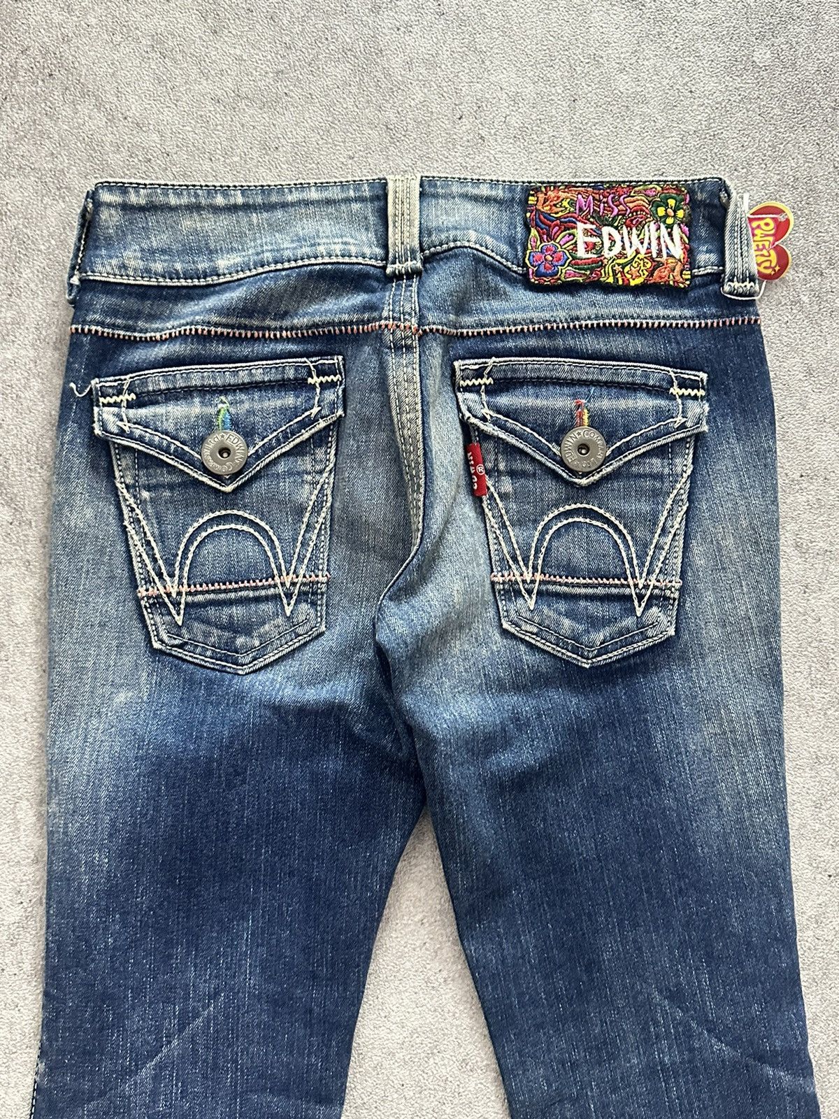 Tornado Mart 90s Vintage Edwin Flared Bootcut Washed Denim Jeans Size US 28 / EU 44 - 8 Thumbnail