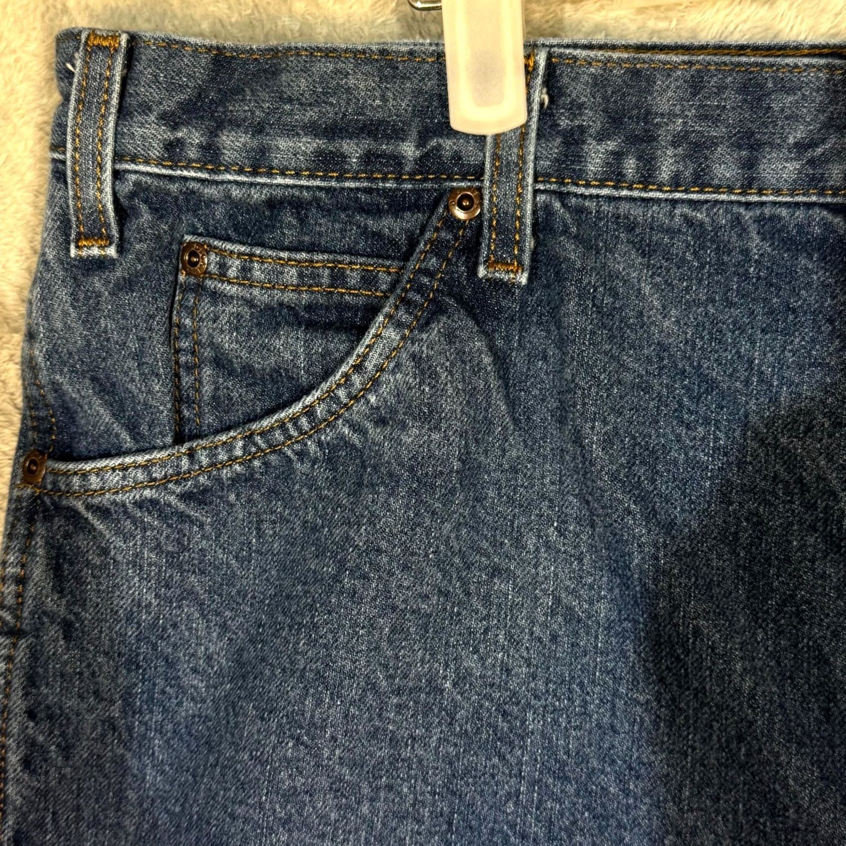 Dickies Dickies Jeans Mens 38x32 Regular Fit Straight Leg Blue Denim 5 Pocket Jeans Mens Regular Blue 38 x 32 Size US 38 / EU 54 - 3 Thumbnail