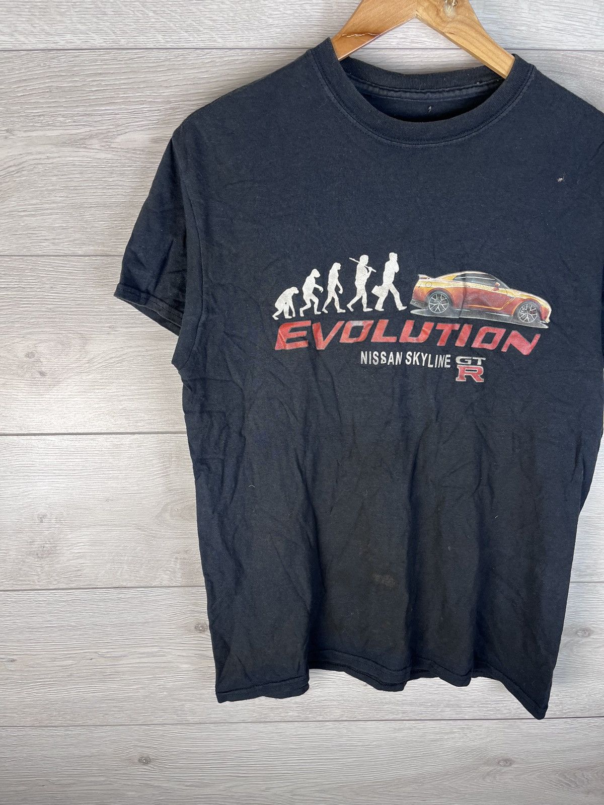 Fruit Of The Loom Vintage men’s T-shirt Merch Nisan Skyline Evolution size L Size US L / EU 52-54 / 3 - 4 Thumbnail