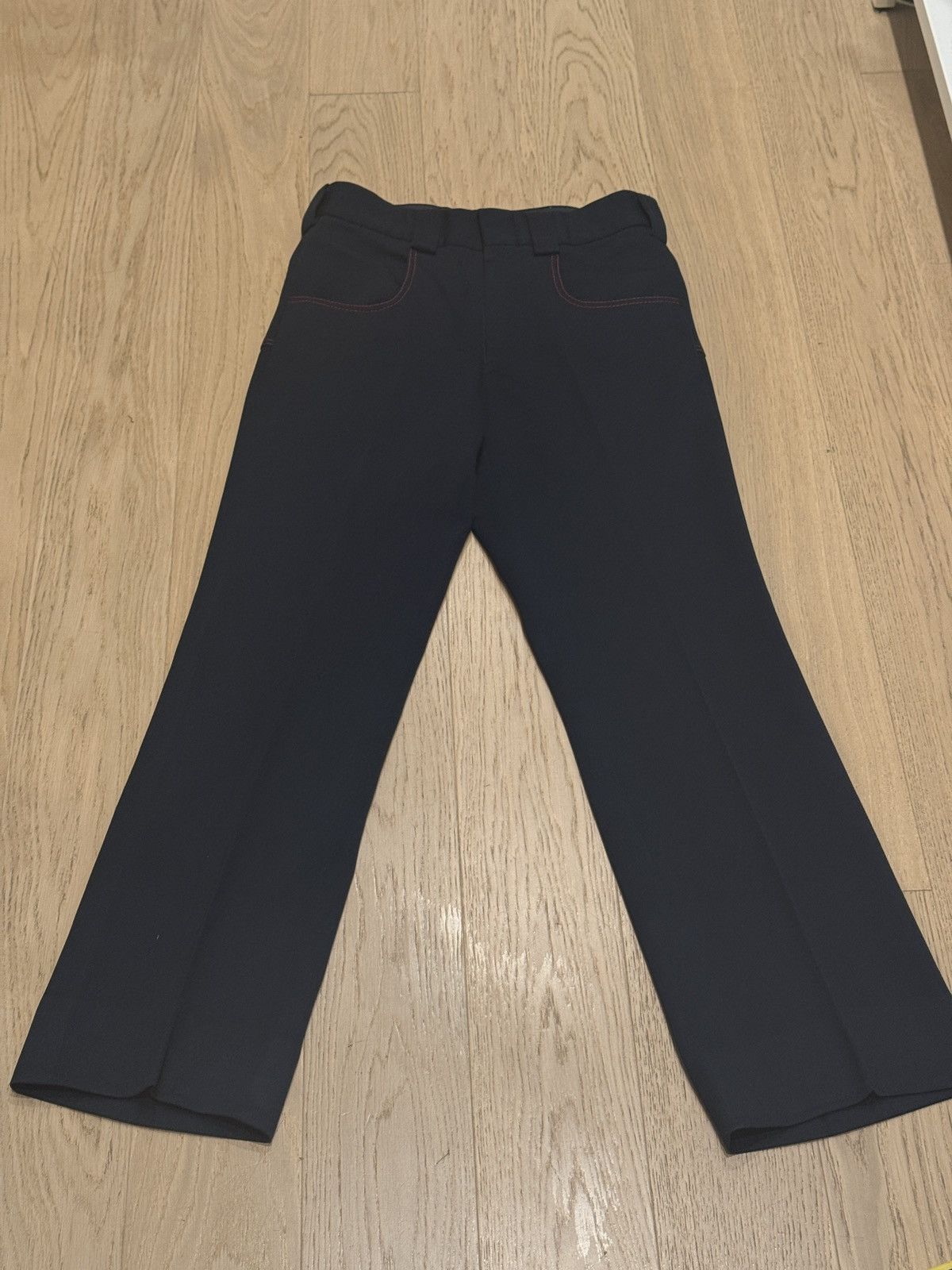 Vintage 1970s Mod / Retro Navy Polyester Dress Pant Size US 29 - 1 Thumbnail
