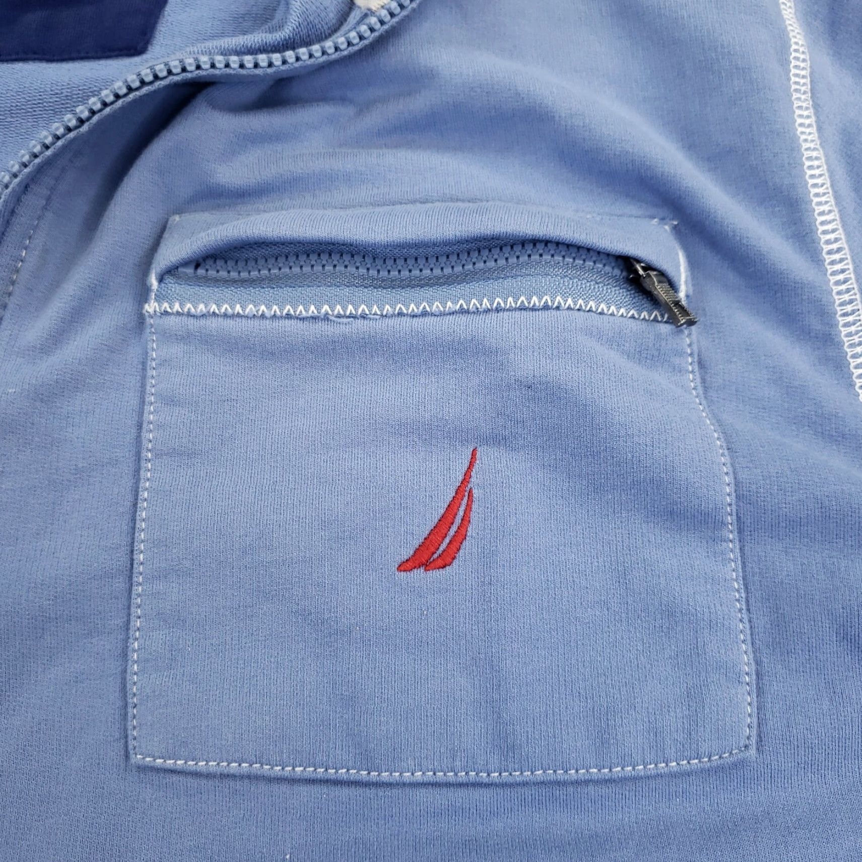 Nautica Nautica Mens Long Sleeve 1/4 Zip Mock Neck Shirt Large Blue Size US L / EU 52-54 / 3 - 7 Thumbnail