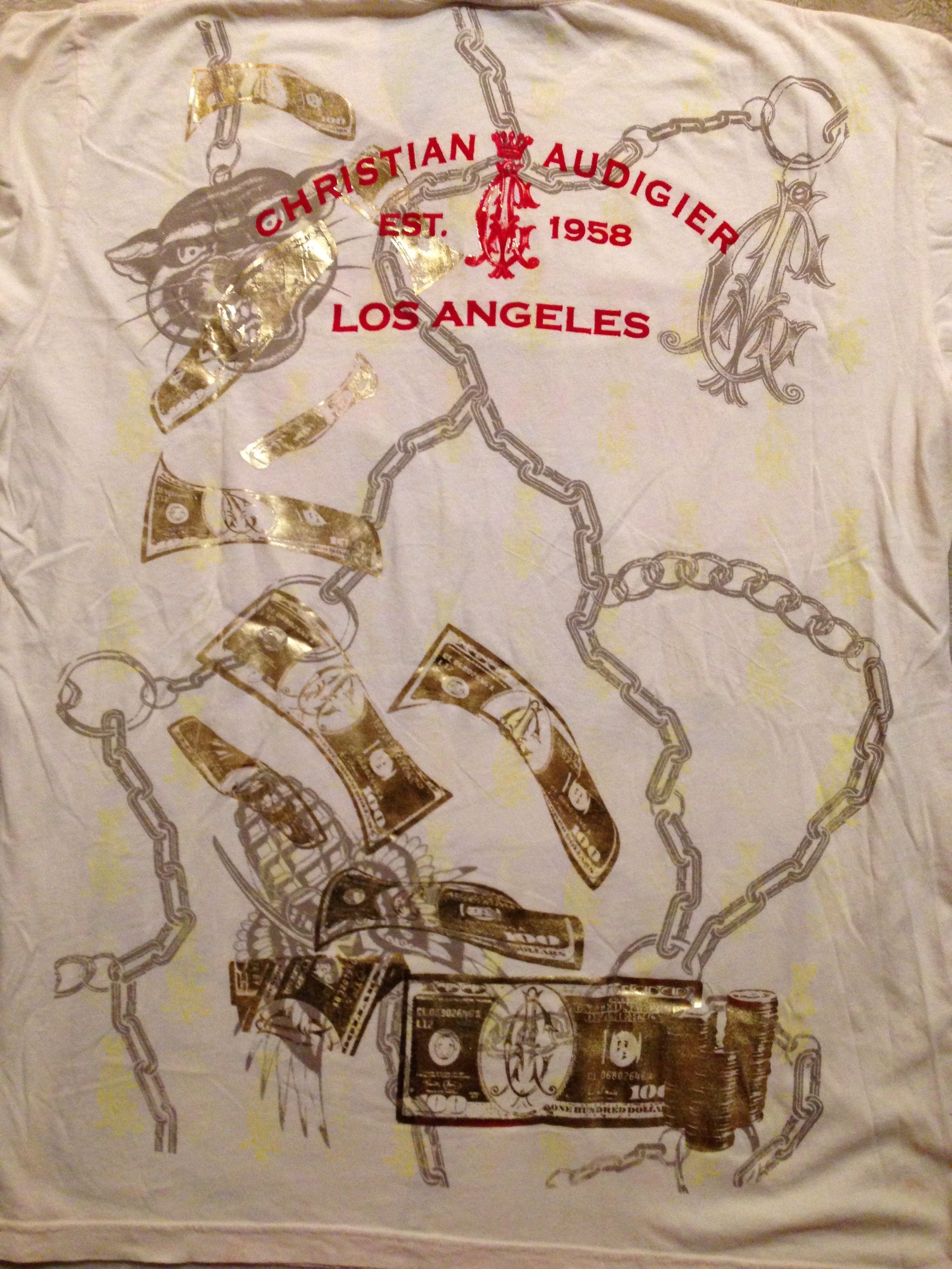 Christian Audigier The World Is Yours and Soul of Gold T-Shirt Size US XXL / EU 58 / 5 - 4 Thumbnail