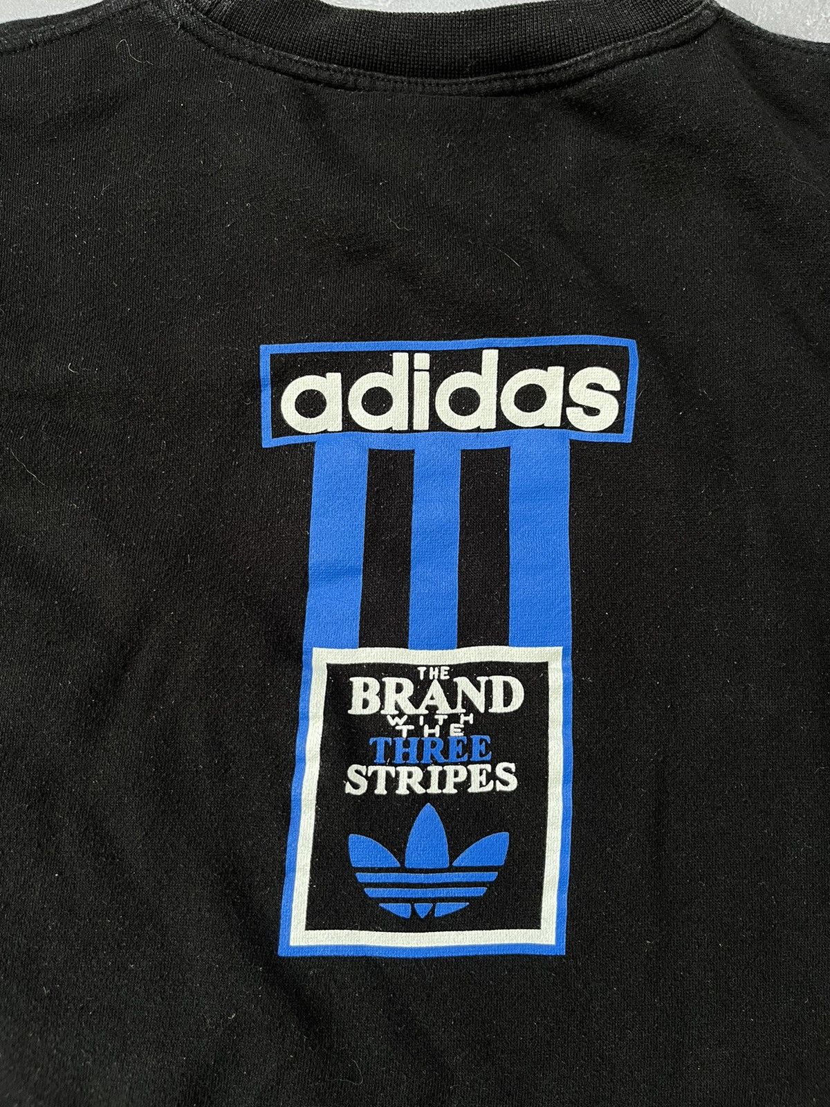 Vintage Y2K Vintage Adidas Sweatshirt Black With Three Stripes Size US L / EU 52-54 / 3 - 7 Thumbnail