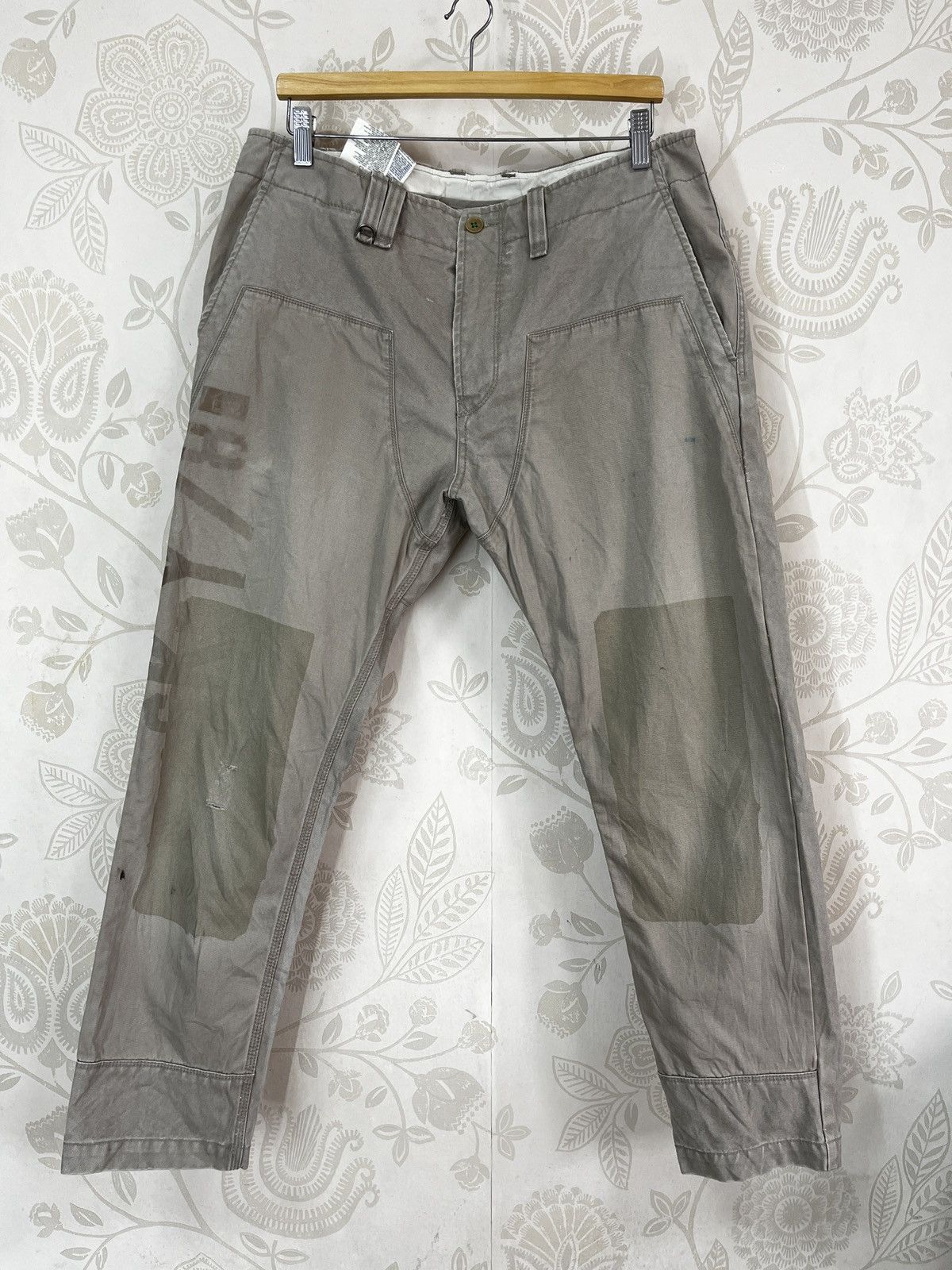 Diesel Diesel Black Printed Khaki Canvas Trousers Pants Size US 32 / EU 48 - 4 Thumbnail