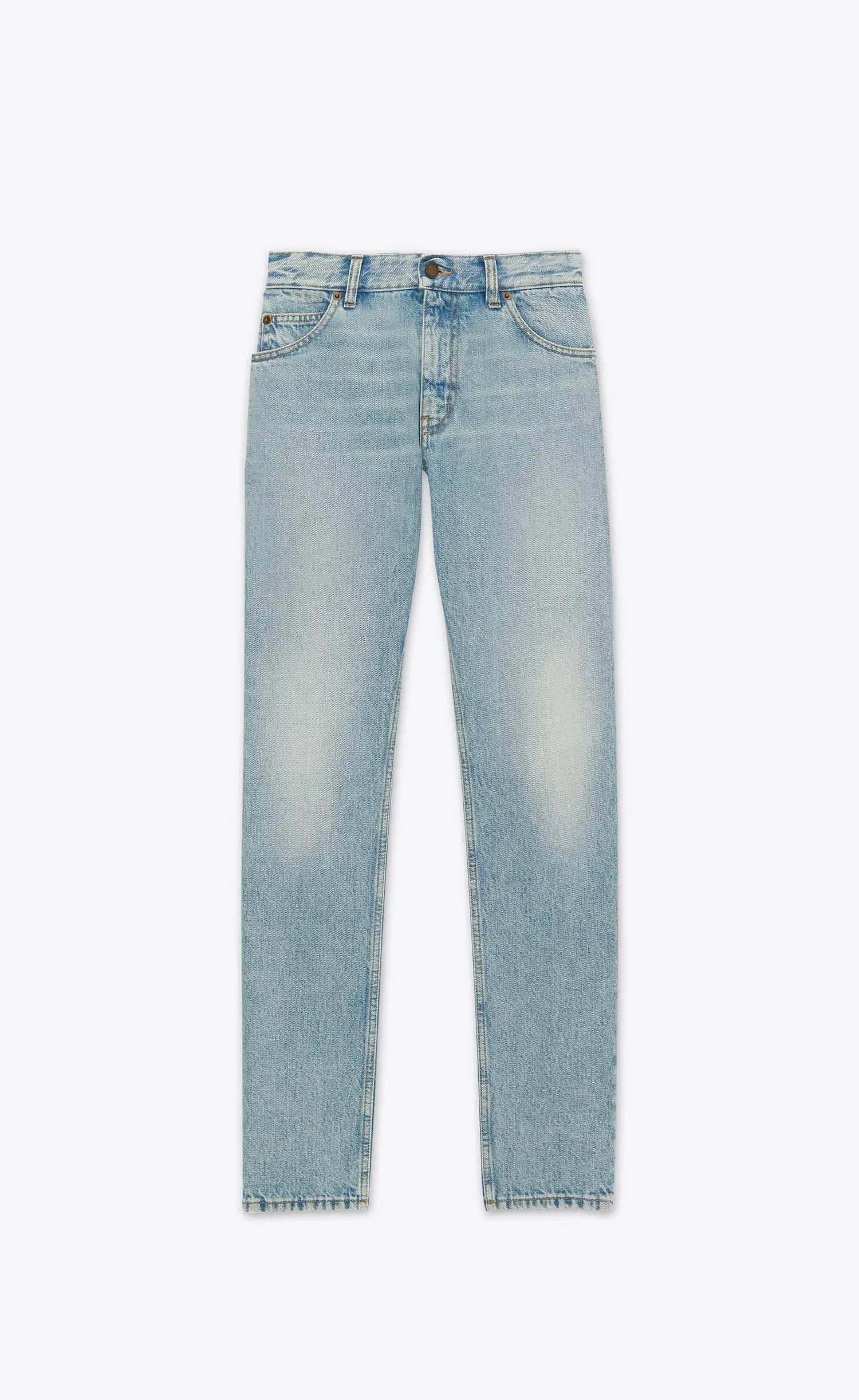Saint Laurent Paris o1s1wg110625 750948 Cindy Jeans in Dark Summer Denim in Blue Size 24" / US 00 / IT 34 - 1 Thumbnail