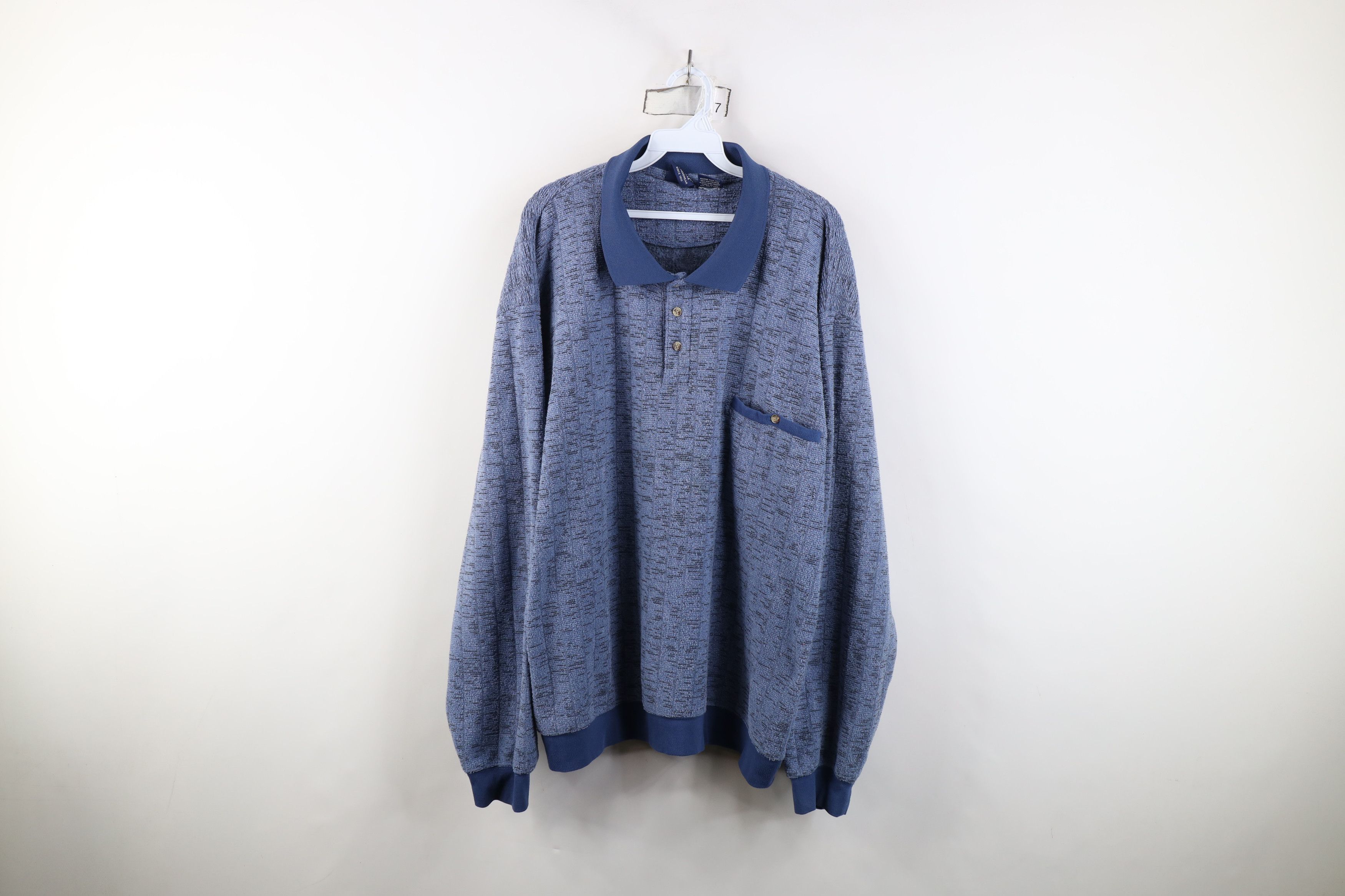 Vintage Vintage 90s Streetwear Fleece Collared Pullover Sweatshirt Size US XXL / EU 58 / 5 - 1 Thumbnail